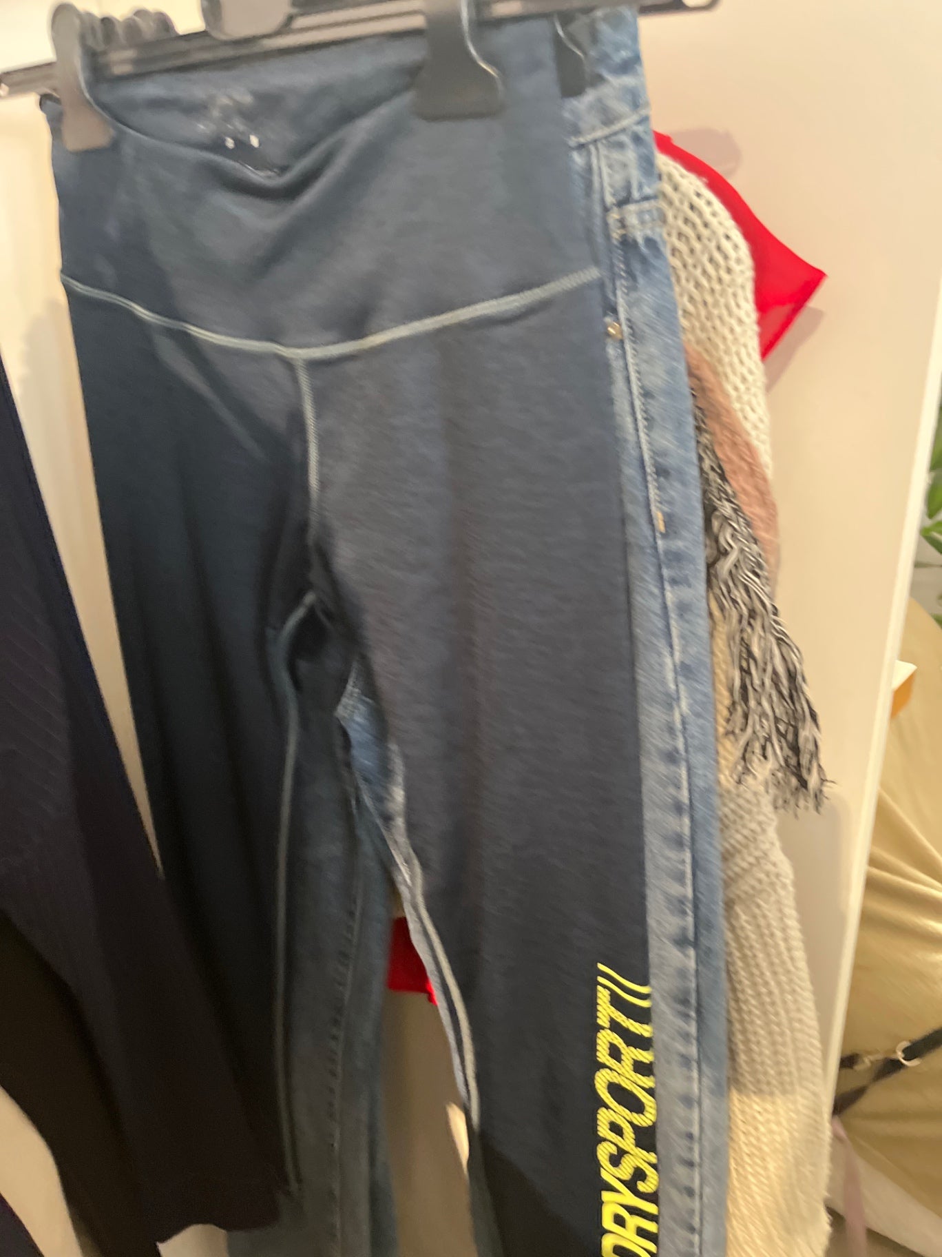 SuperDry Leggings Blau gelb
