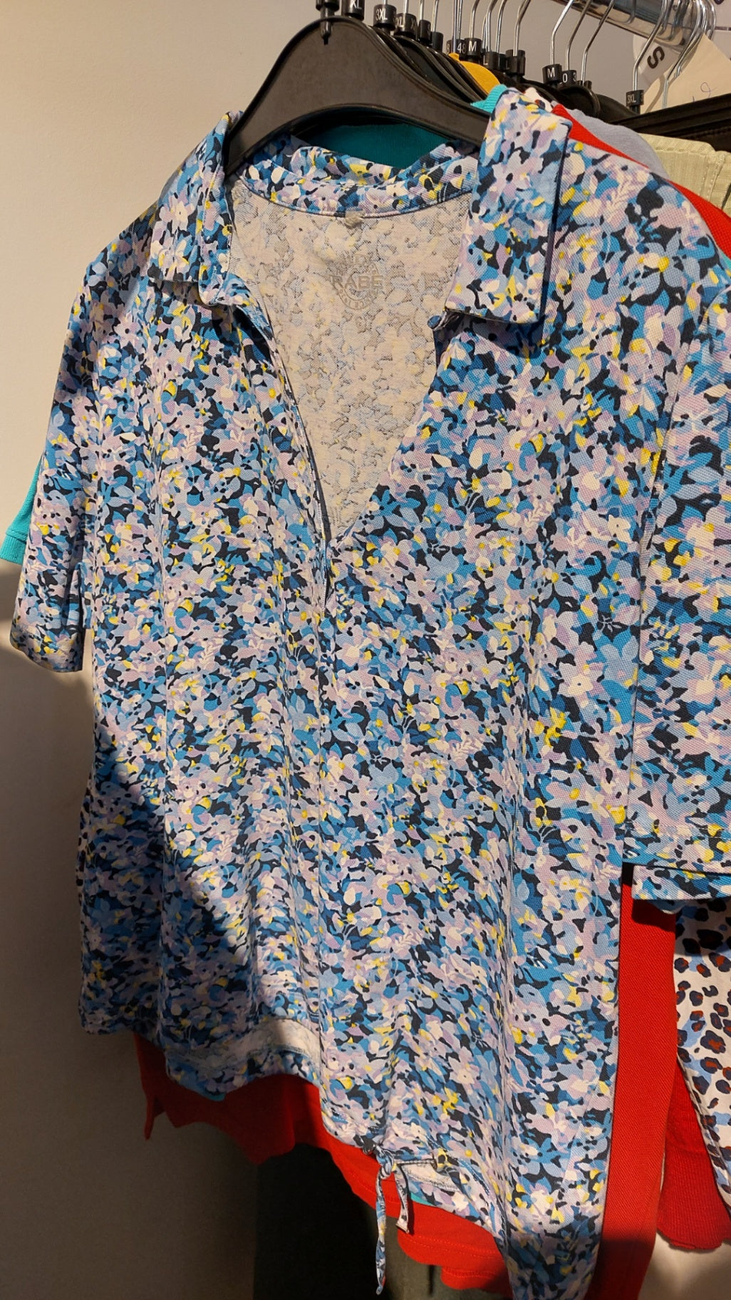 RABE T-Shirt Blau/Gelb/Weiß Gr.: XXL