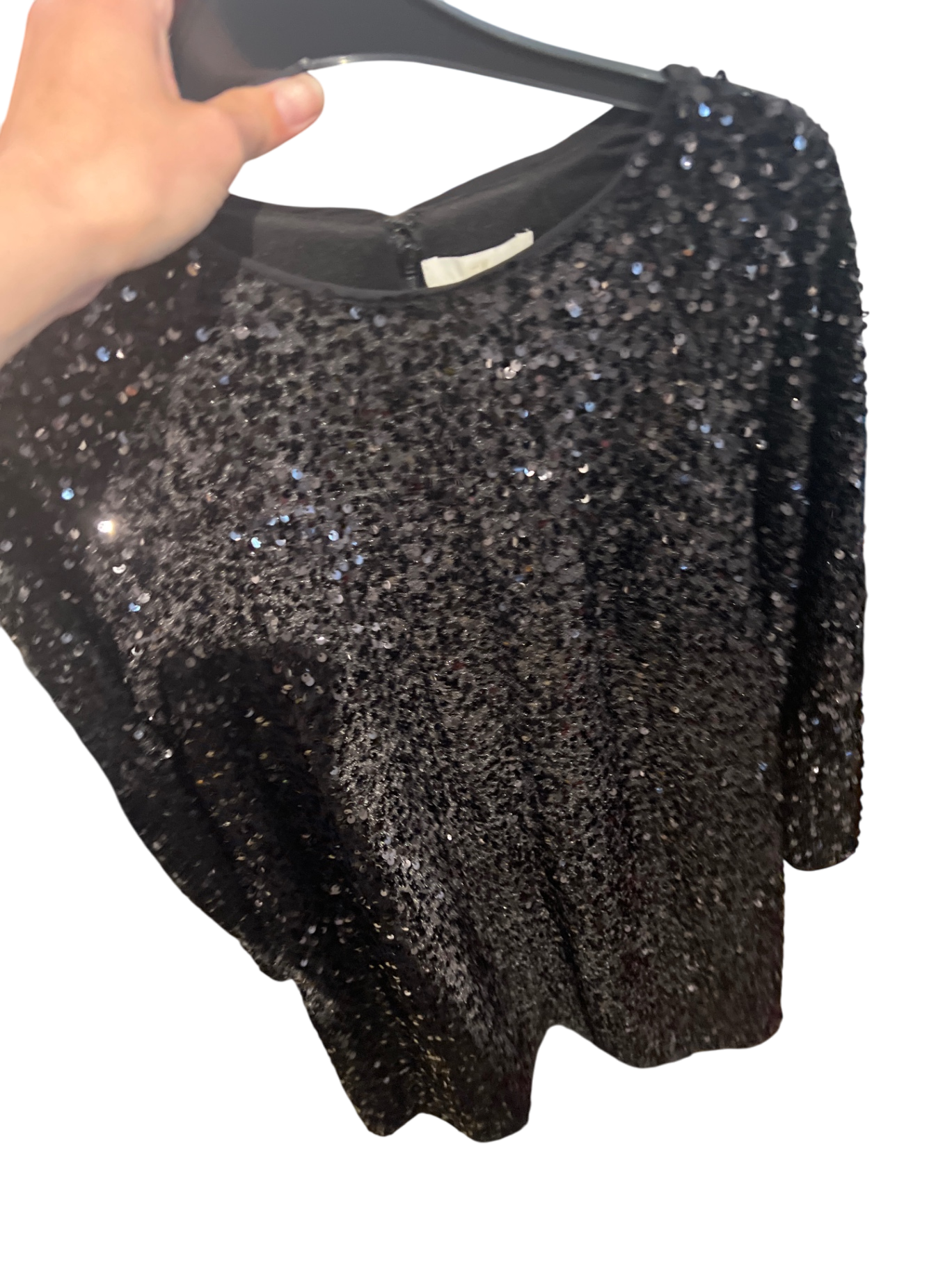 H&M Paillettenkleid Schwarz Gr.: M