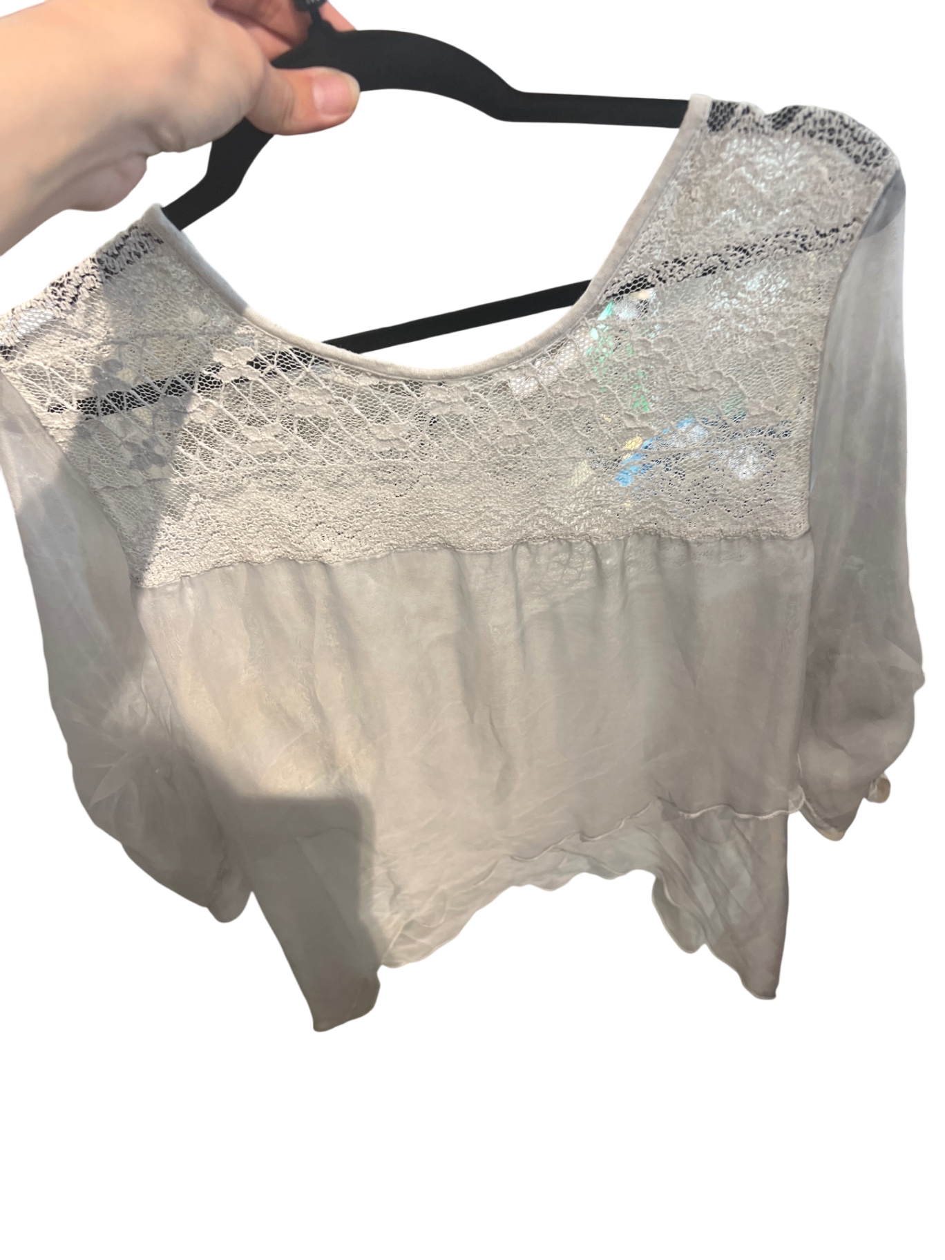 Nostalgia Bluse SEIDE Grau Gr.: M