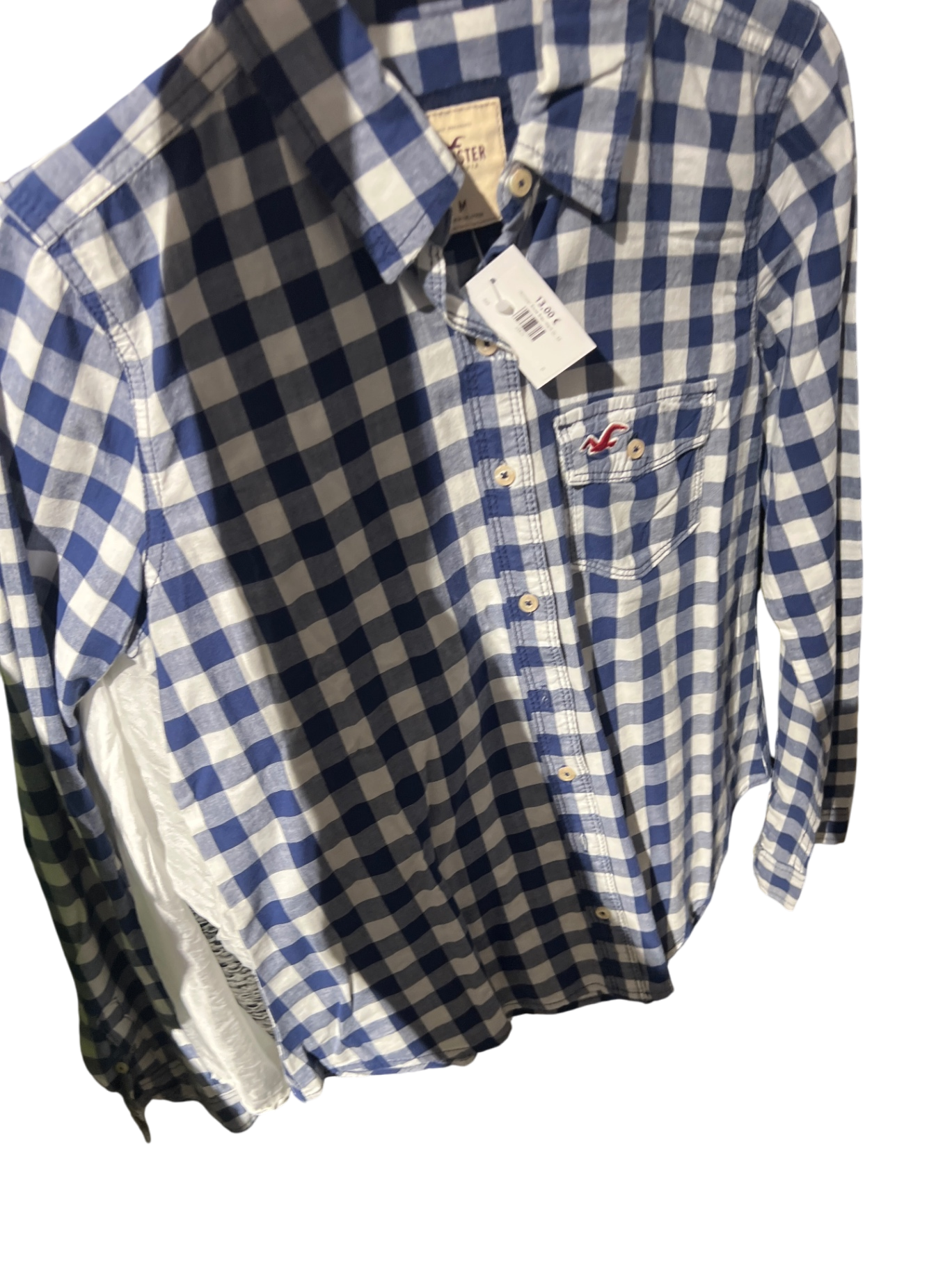 Hollister Bluse Blau-Weiß Gr.: M