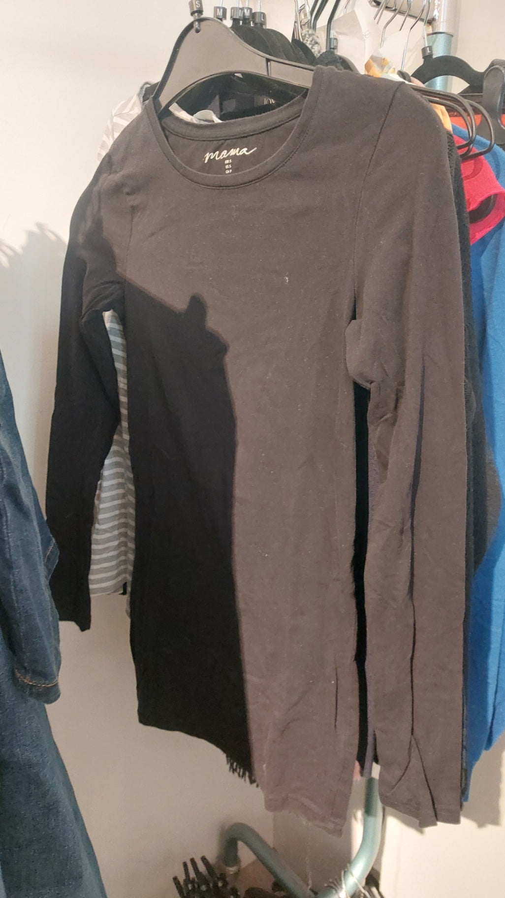 H&M Mama Oberteil Schwarz B-Ware Gr.: S