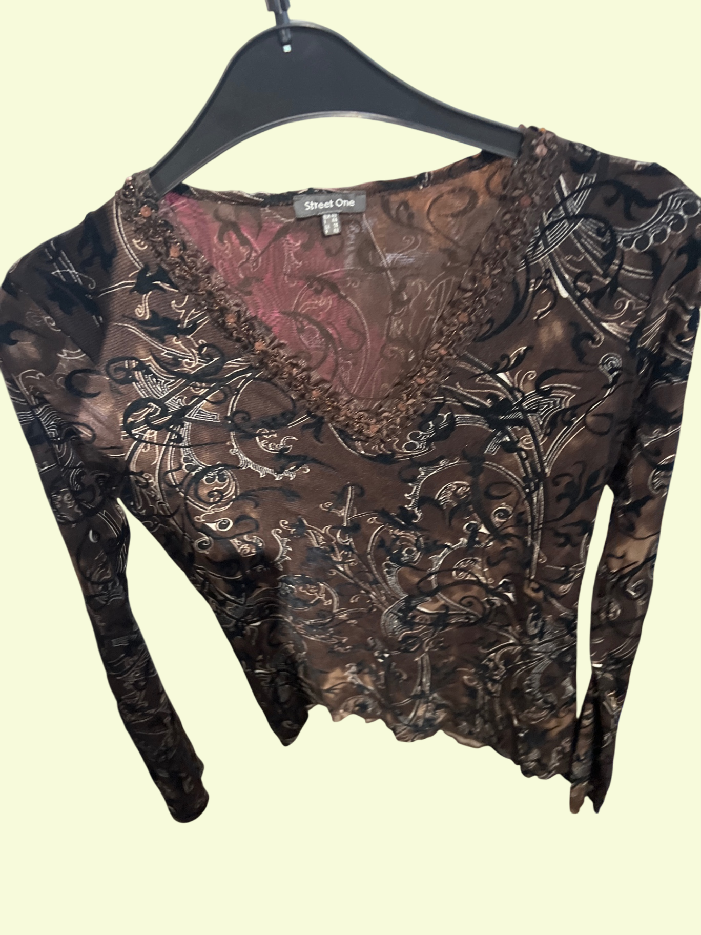 Street One Langarmshirt Braun Gr.: M