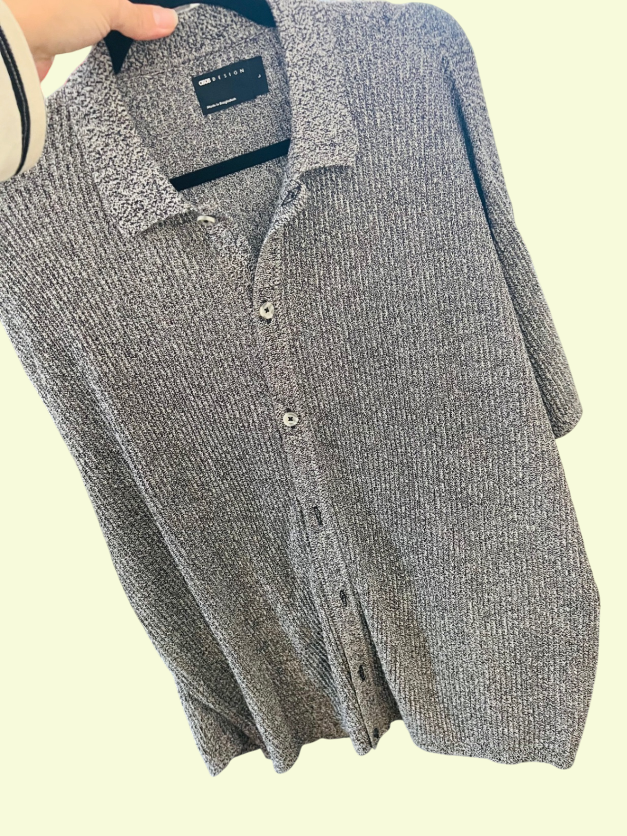 Asos Sweat Hemd Grau Gr.: L