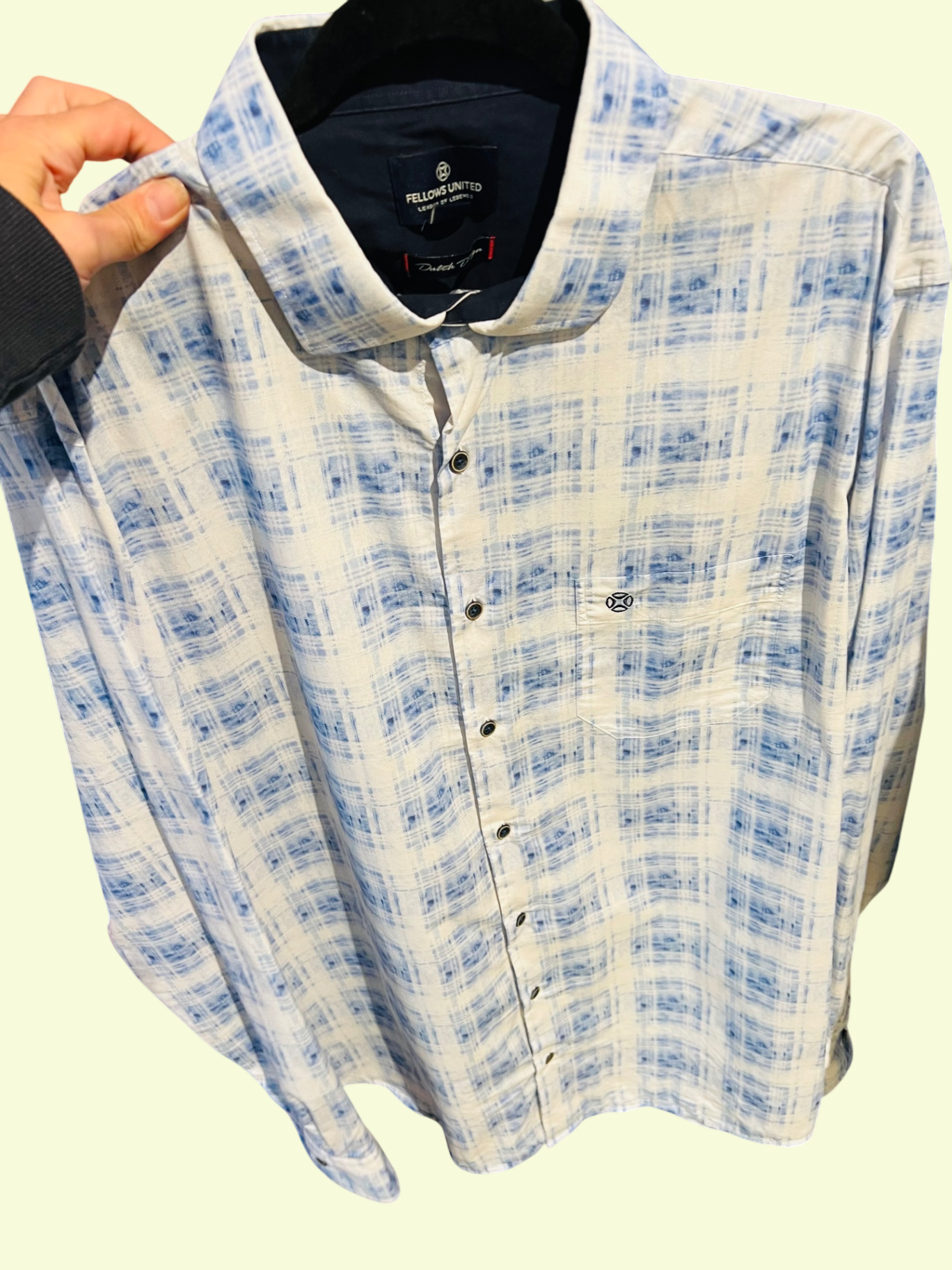 Fellows United Hemd Weiß BlauGr.: 3XL