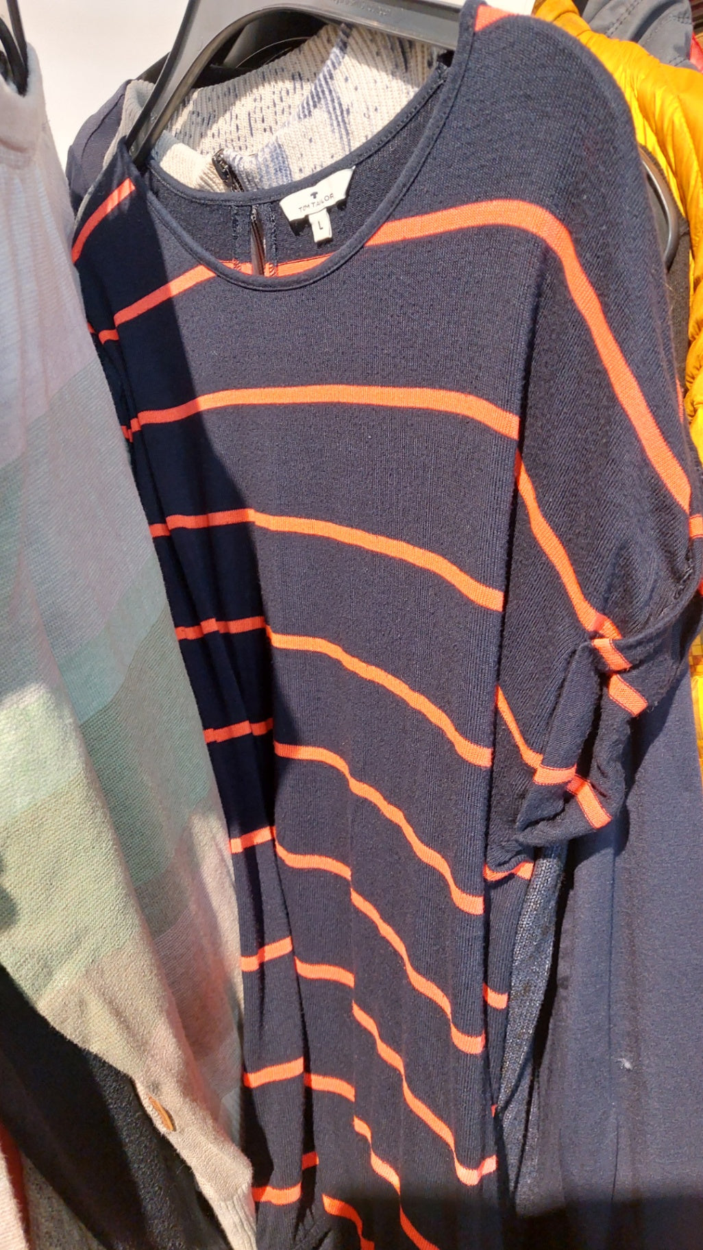 Tom Tailor T-Shirt Dunkelblau/Orange Gr.: L