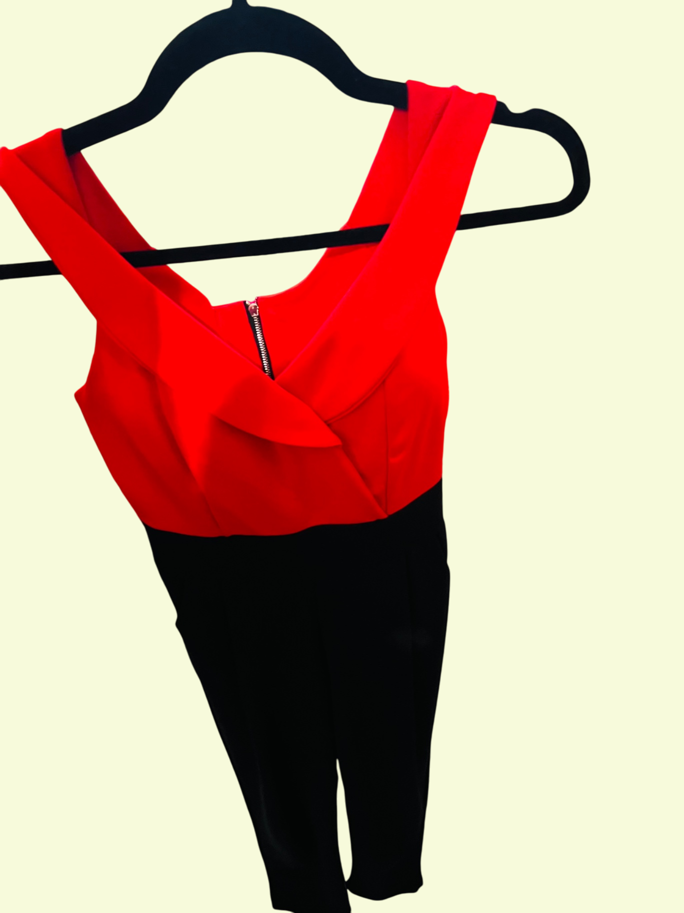 Jumpsuit Rot Schwarz Gr.: S