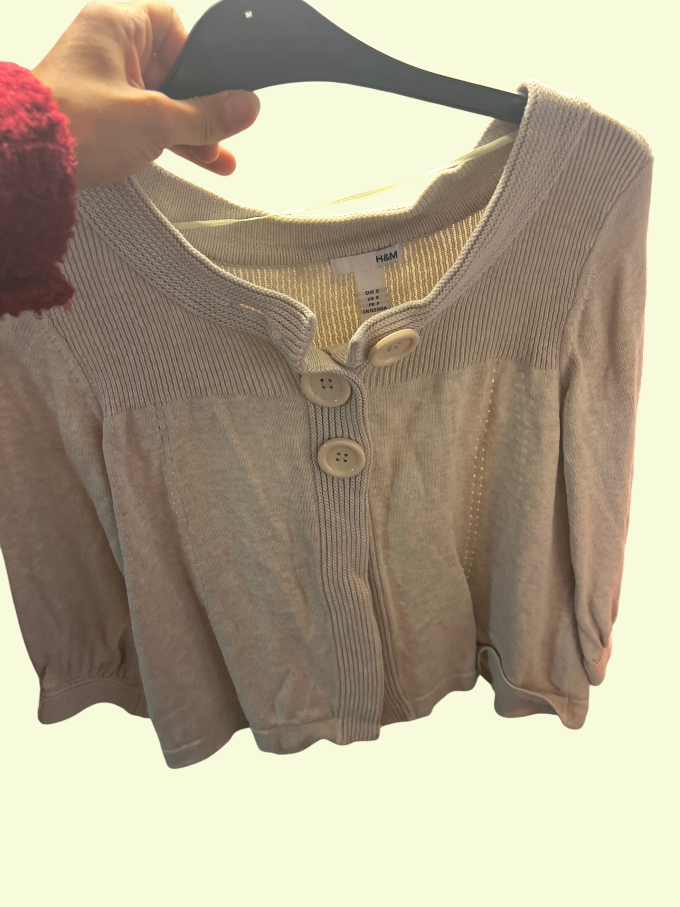 H&M Strickjacke Beige Gr.: S