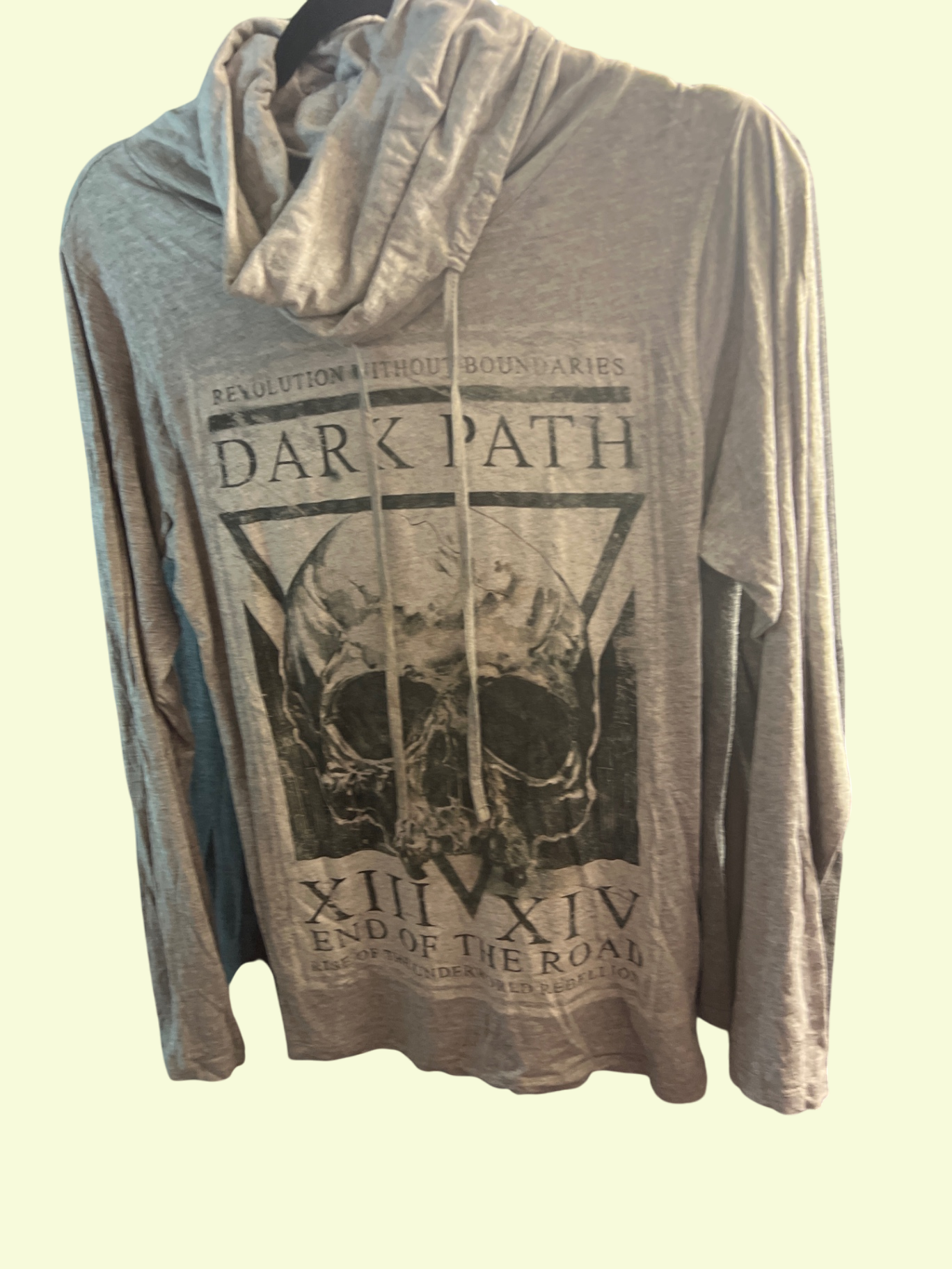 Dark Path Langarm Shirt Grau Gr.: S