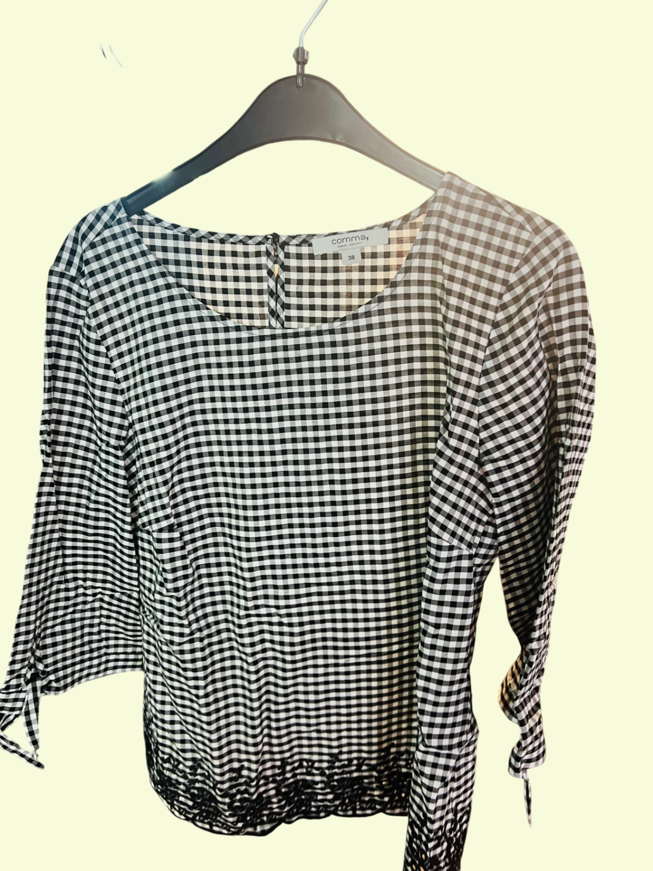 comma Bluse Schwarz-Weiß Gr.: S