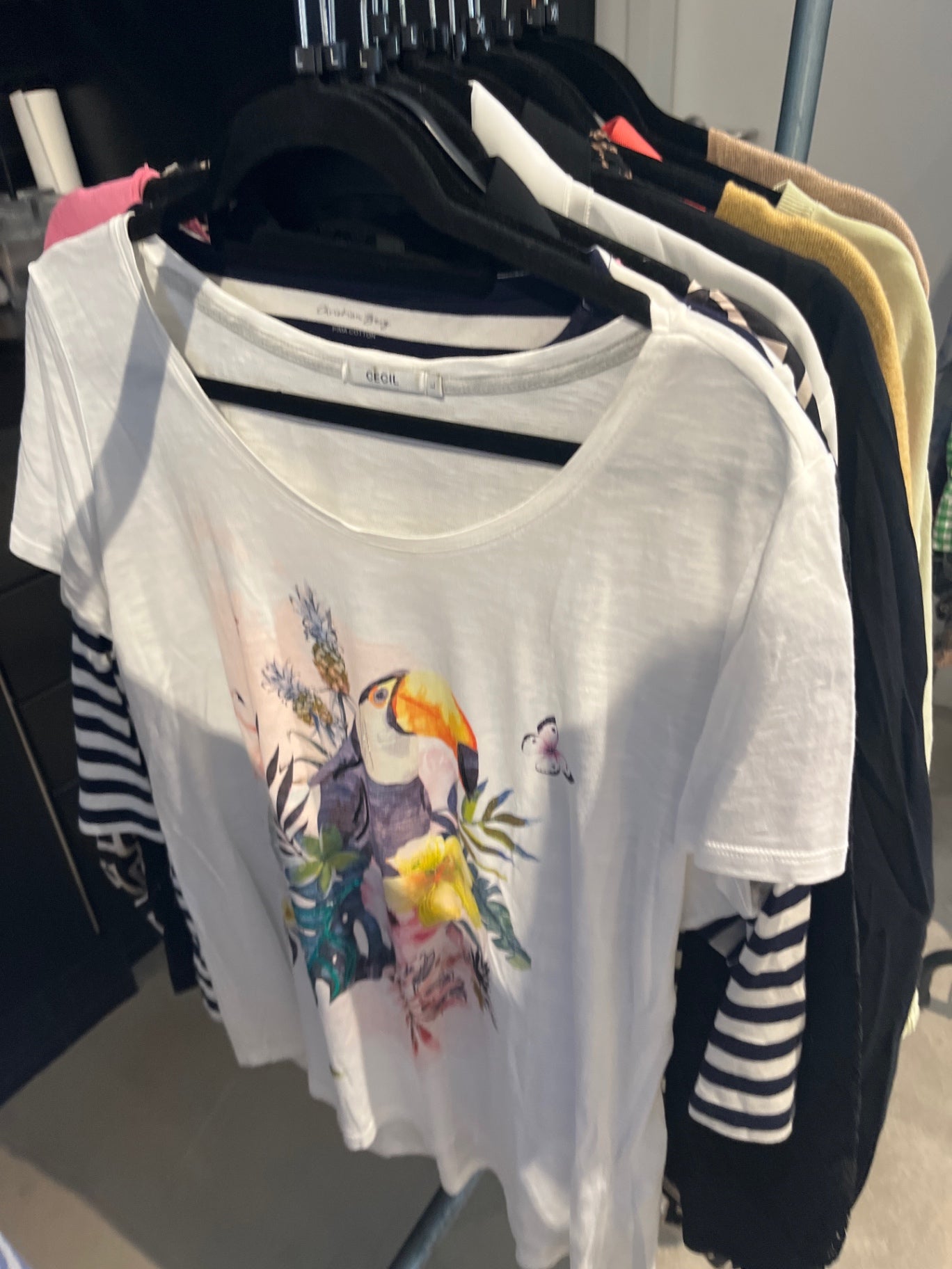 Cecil T-Shirt Weiß Tukan Gr.: L