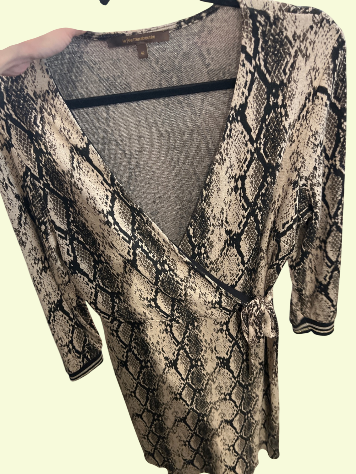 la fee maraboutée Kleid Beige Schwarz Gr.: L