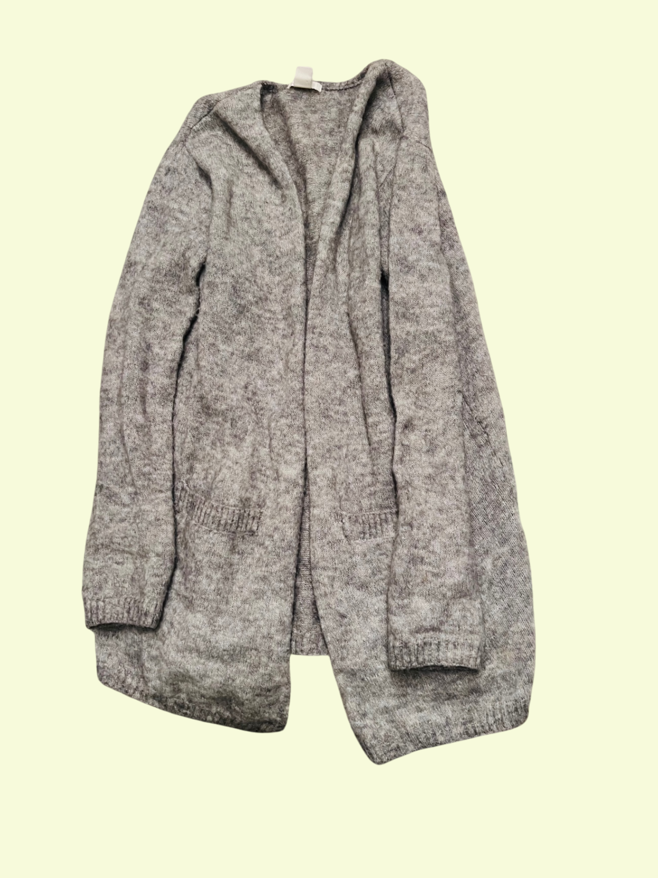 H&M MOHAIR Strickjacke Grau Gr.: S