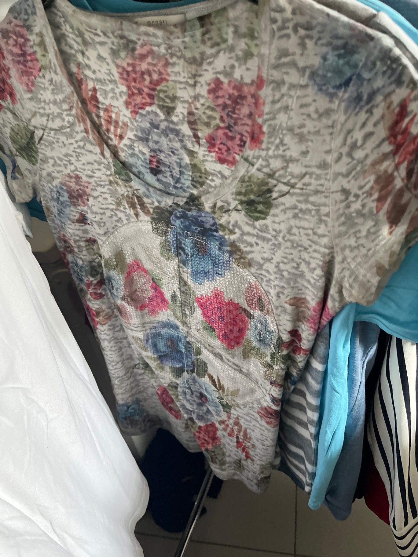 Key Largo T-Shirt Blumen Peace Gr.: M