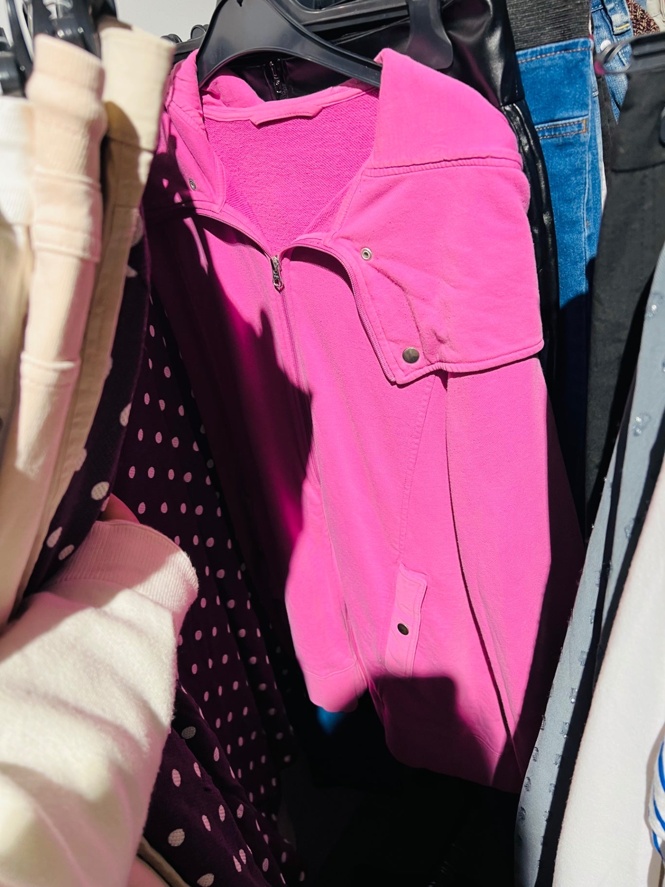 Jacke Hoodie Pink Gr.: XXL