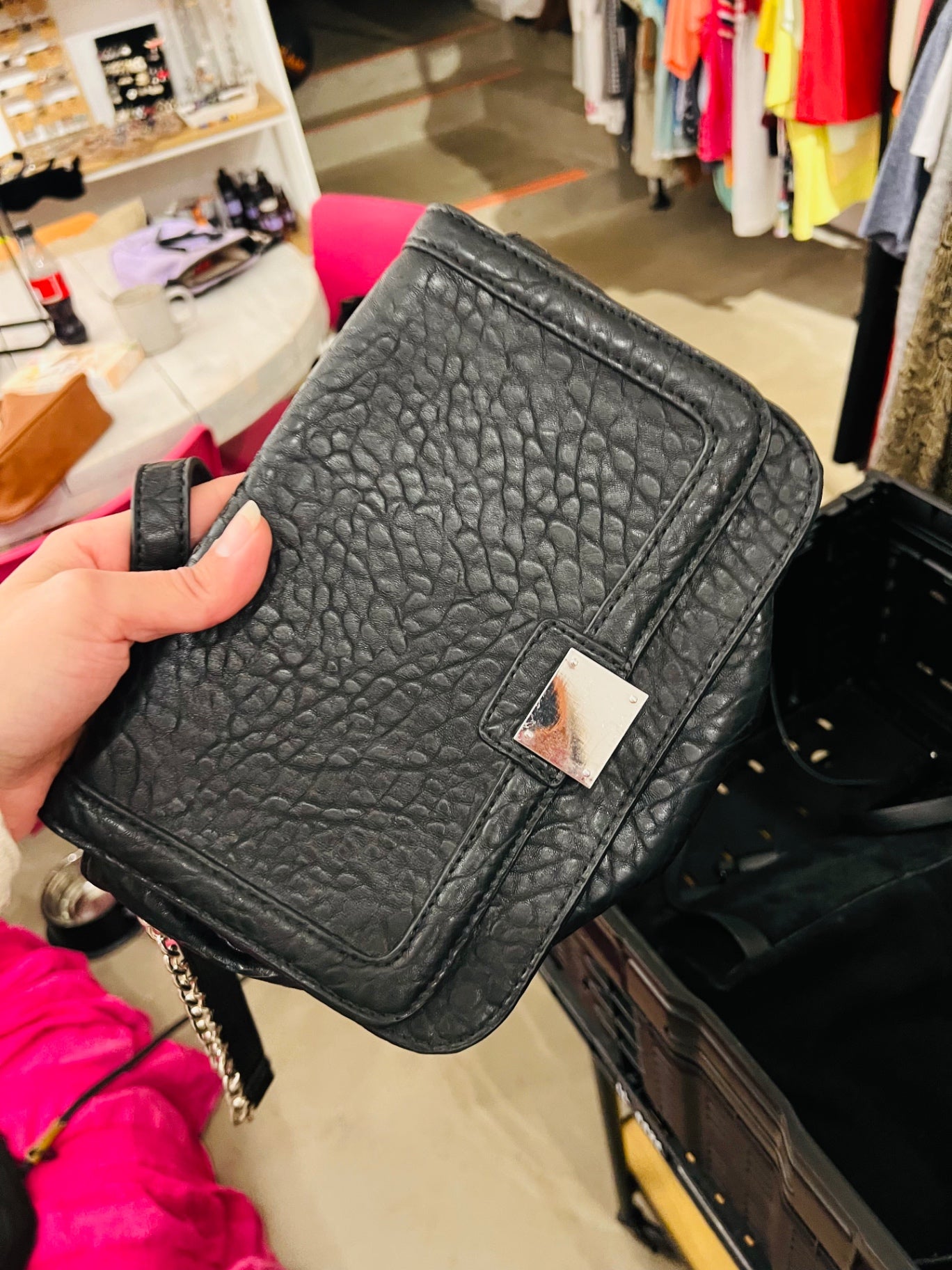 Pieces Handtasche Schwarz Gr.: