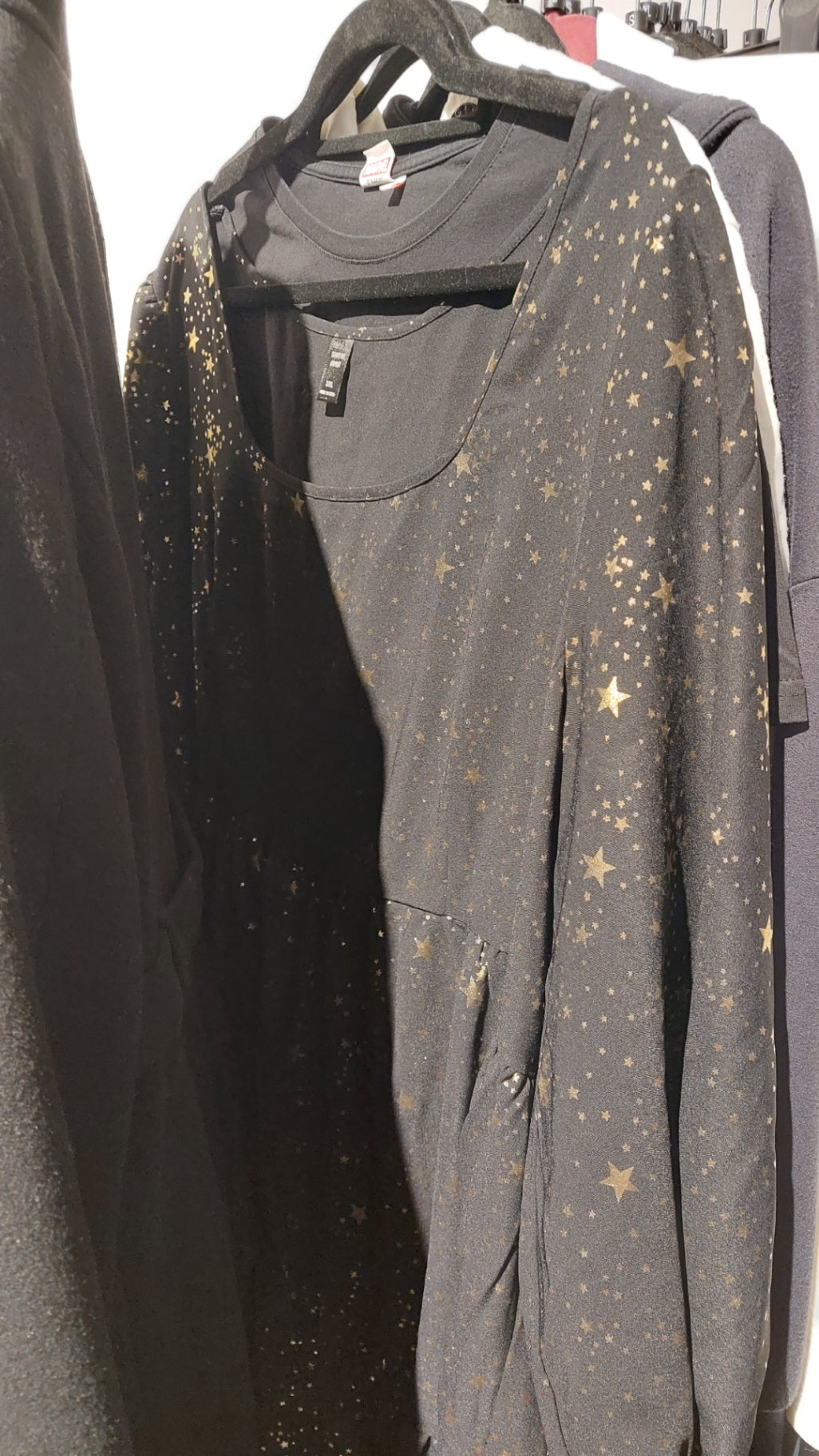 SHEIN Kleid Schwarz mit Sternen Gr.: XXXL