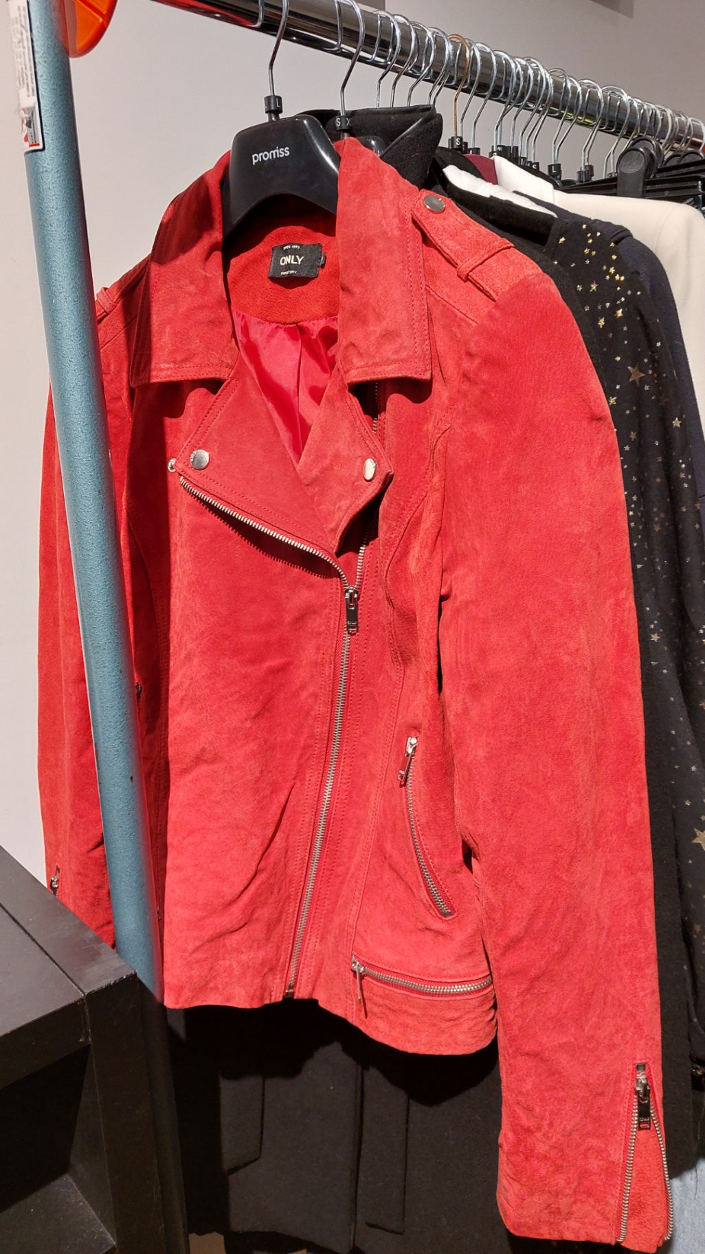 ONLY Lederjacke Rot Gr.: 40