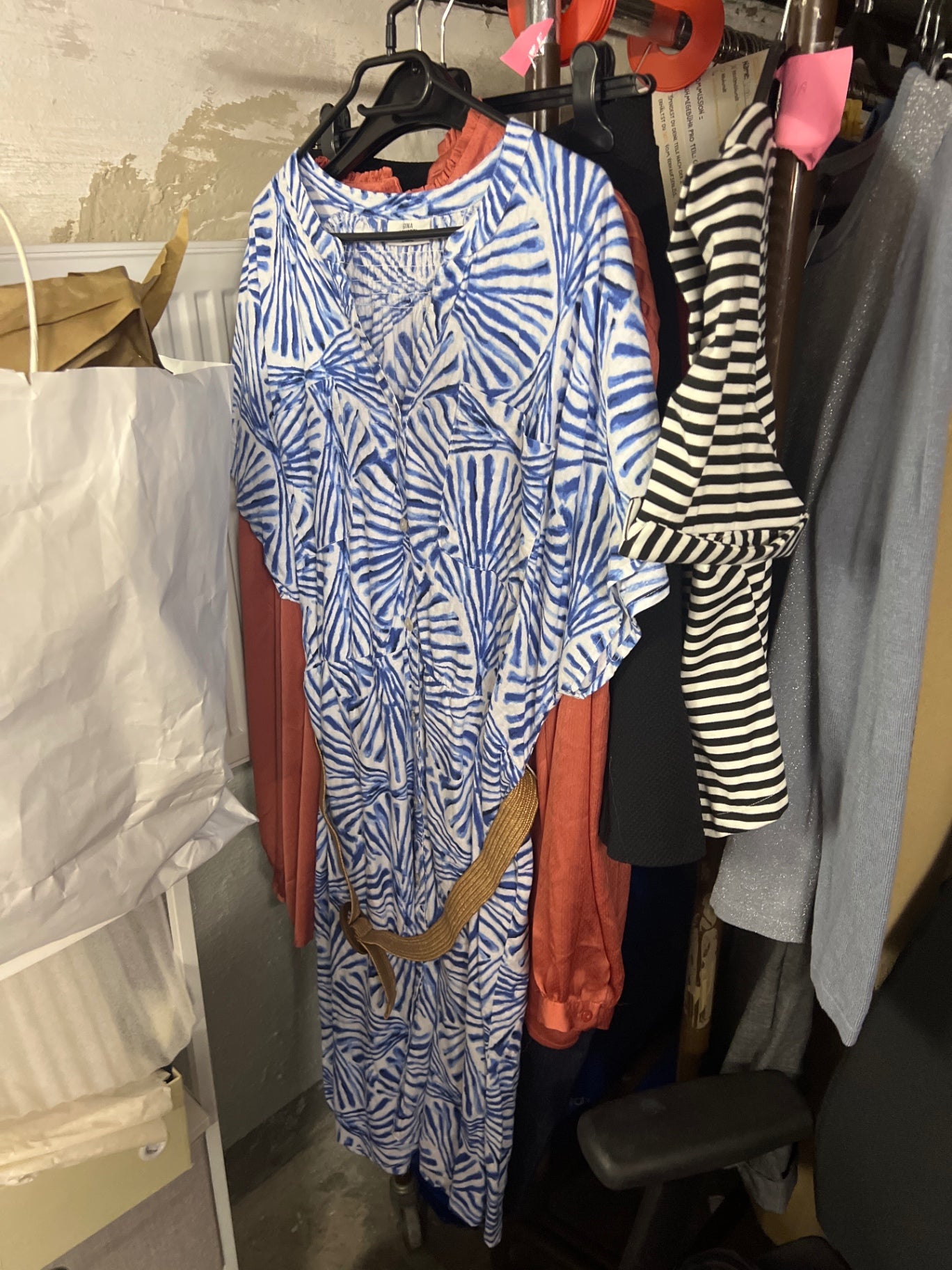 Gina Benotti Kleid Blau und Weiß Gr.: 44/46