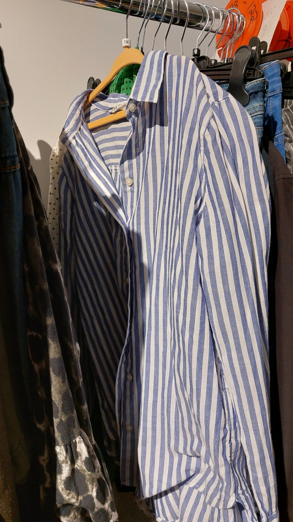 H&M Bluse Blau mit weißen Streifen Gr.: 164