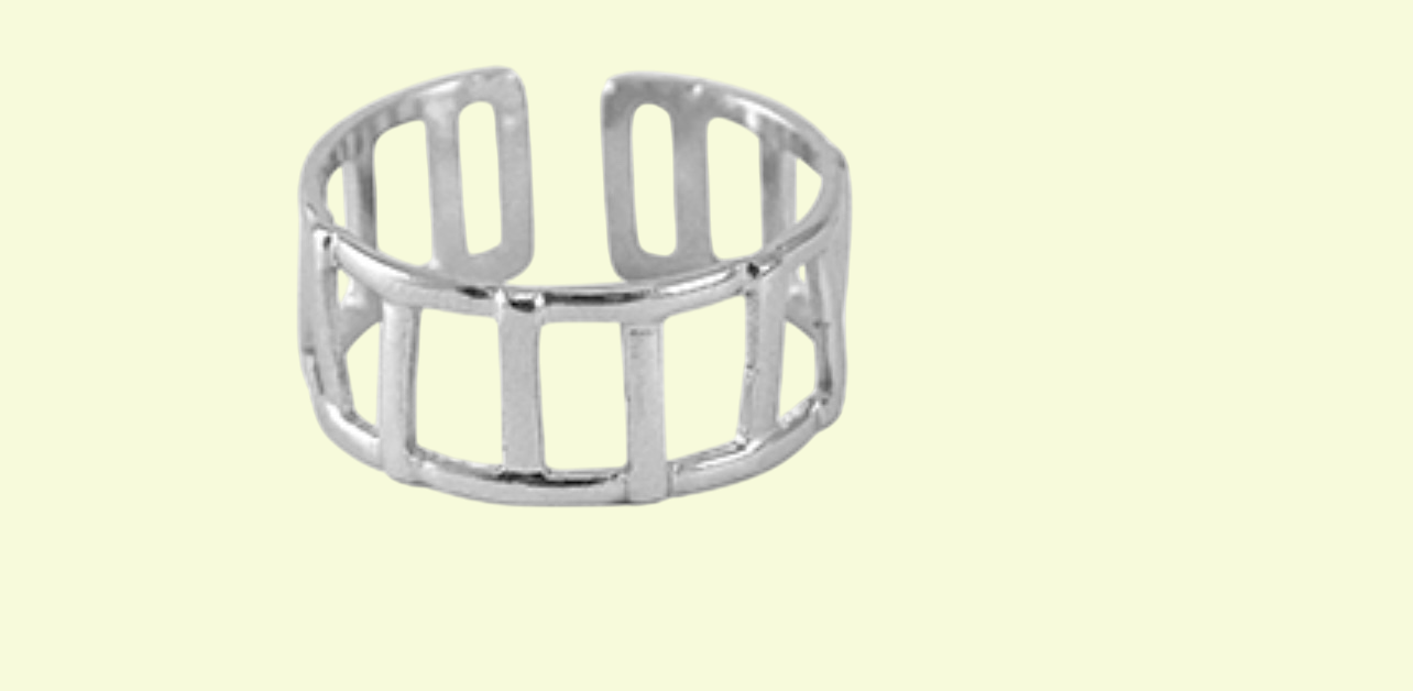 Ring Gitter Silber