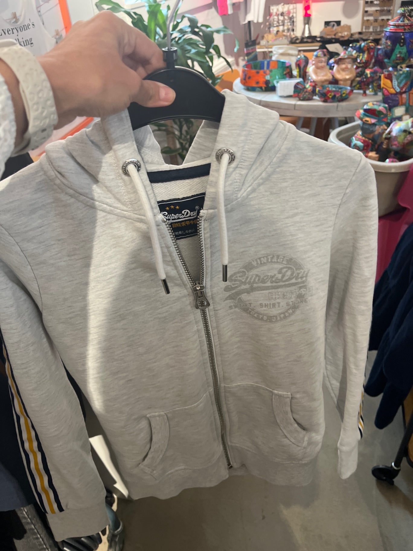 SuperDry Sweatjacke Hellgrau Gr.: M