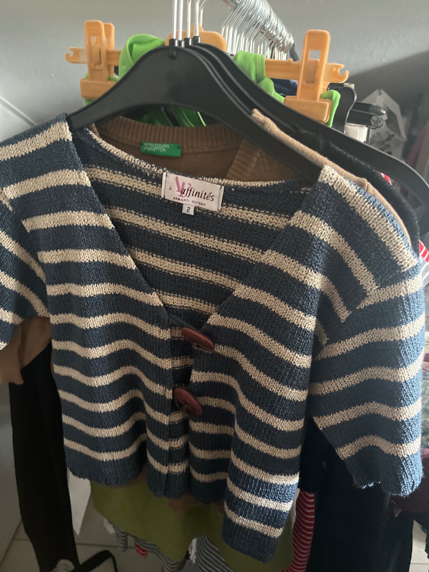 NAffinités Cardigan Blau mit beige Gr.: M/L