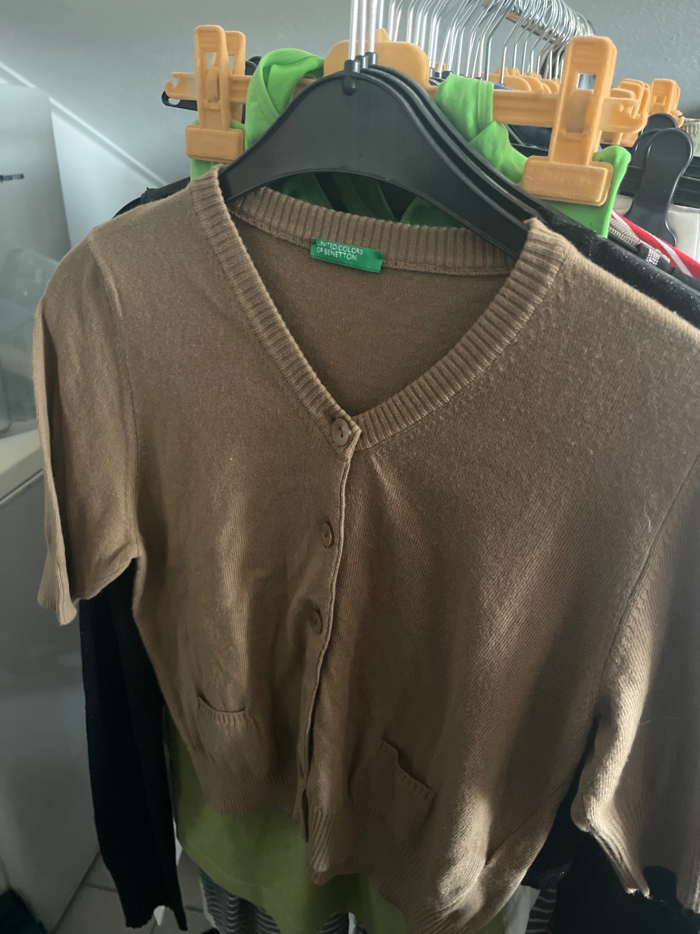 Benetton Cardigan mit Cashmere Beige Gr.:M