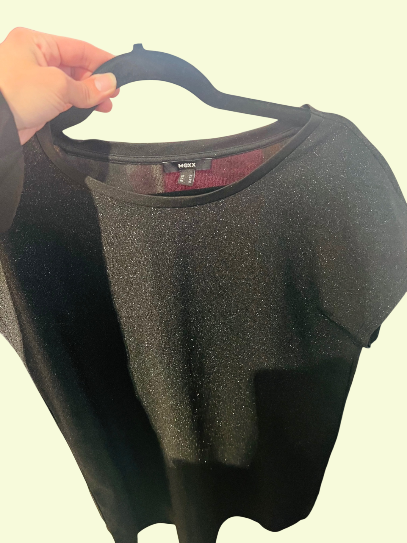 Mexx T-Shirt Schwarz Glitzer Gr.: XL