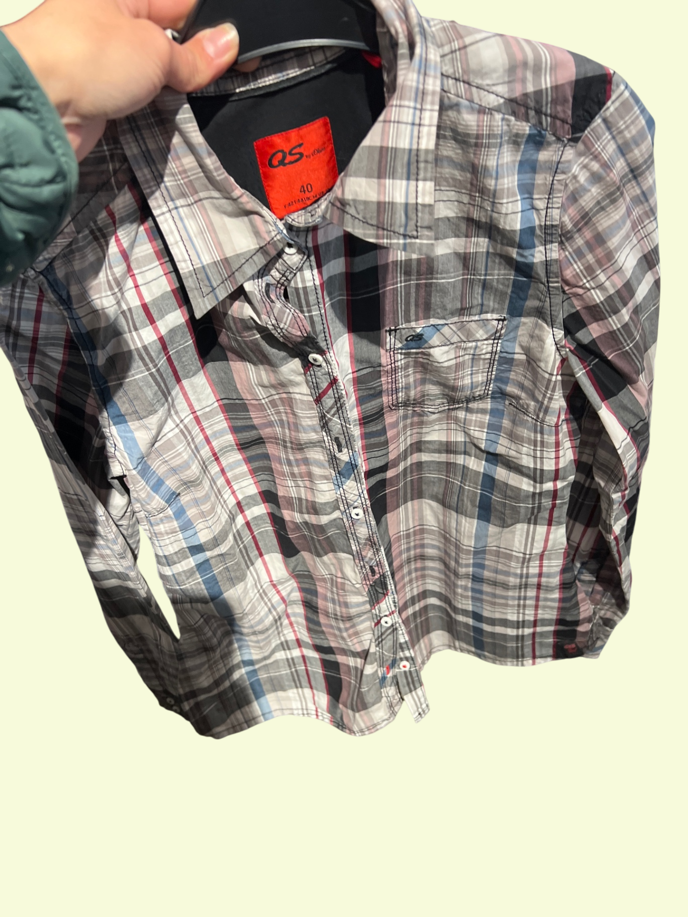 QS Bluse Grau Blau Gr.: L