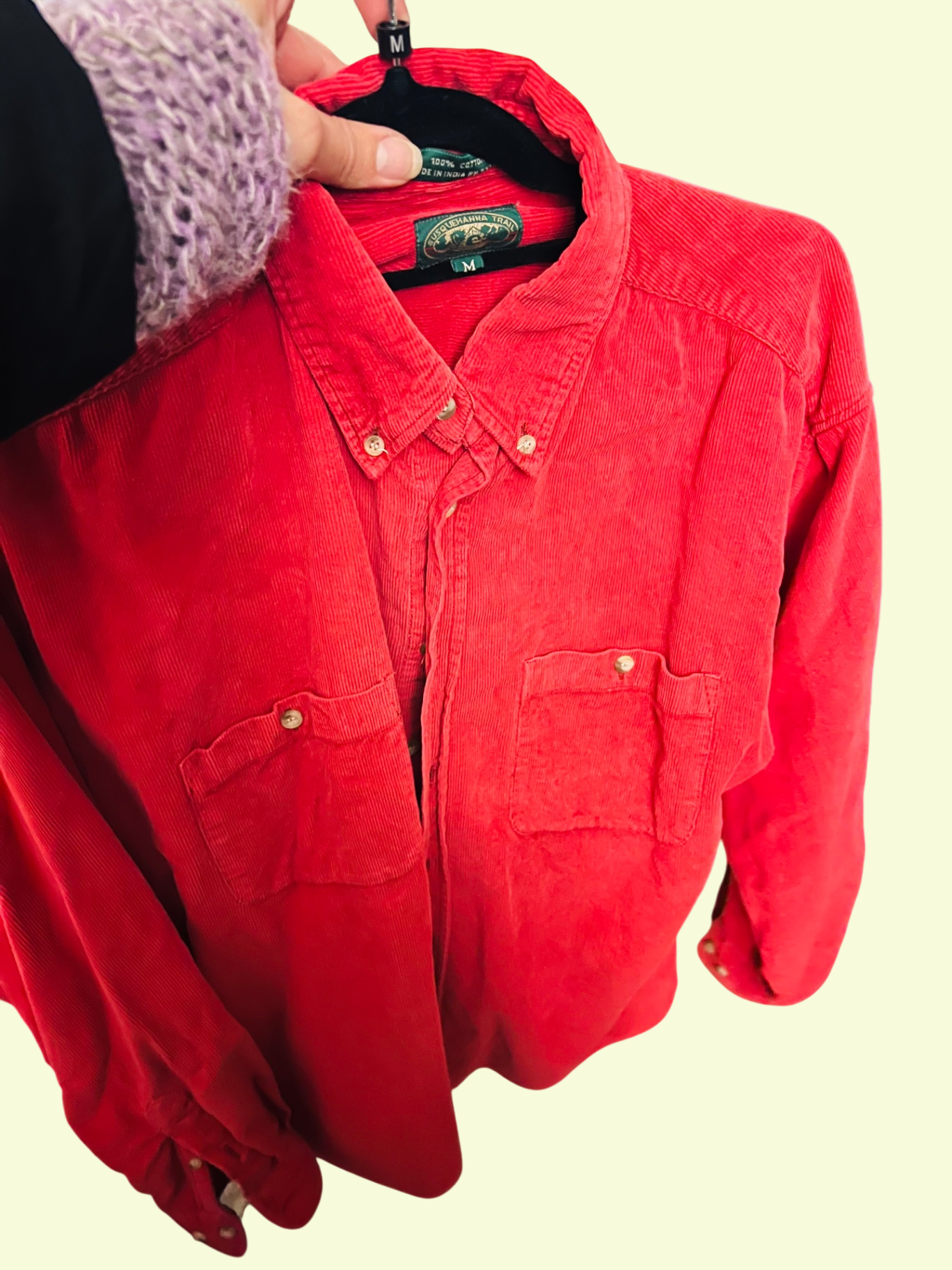 TRUE VINTAGE! Hemd Rot Gr.: M
