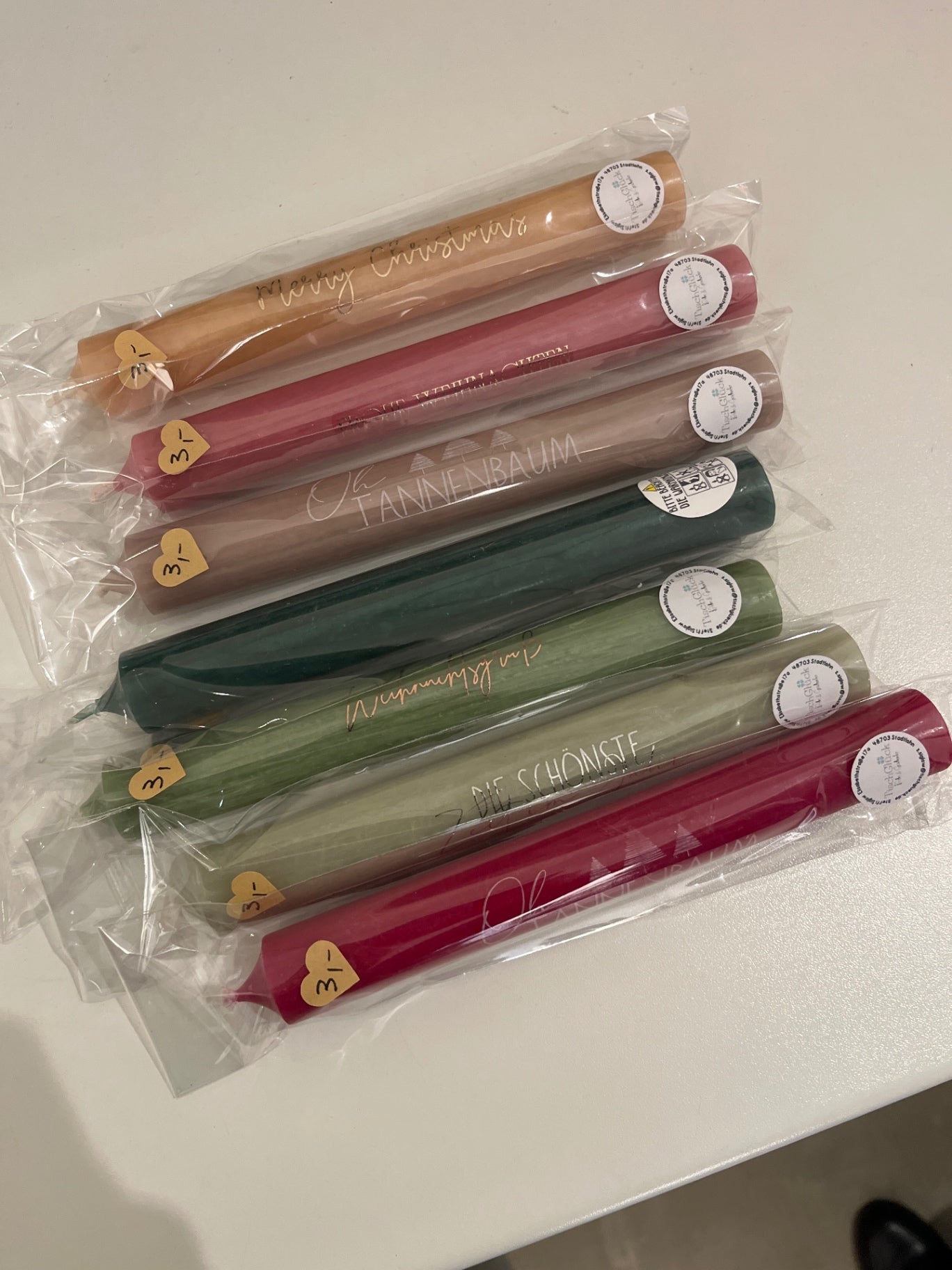 TischGlück Stabkerze bedruckt