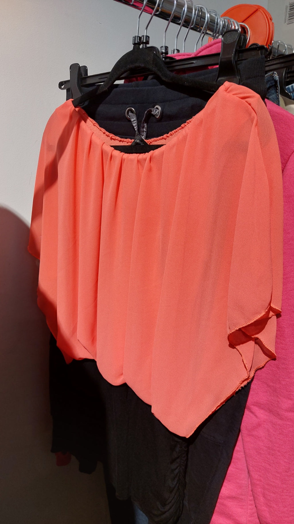 Made in Italy Shirt Koralle /Schwarz Gr.: L
