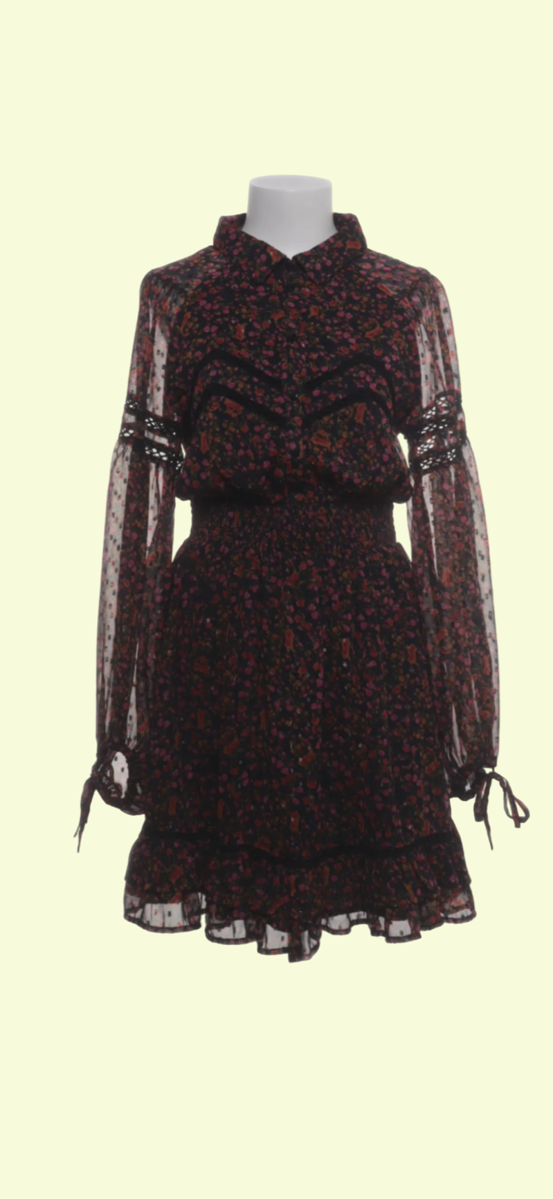 TOPSHOP Kleid Schwarz Rot Gr.: L