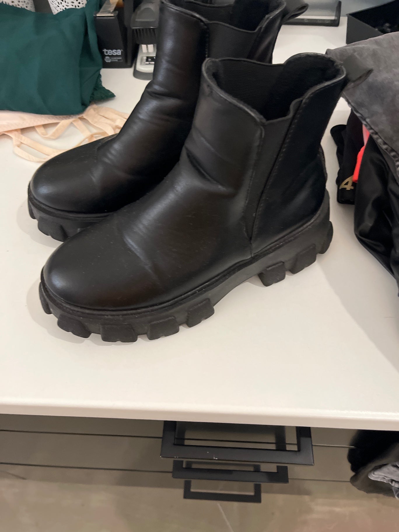 Stiefeletten / Boots Schwarz Gr.: 38