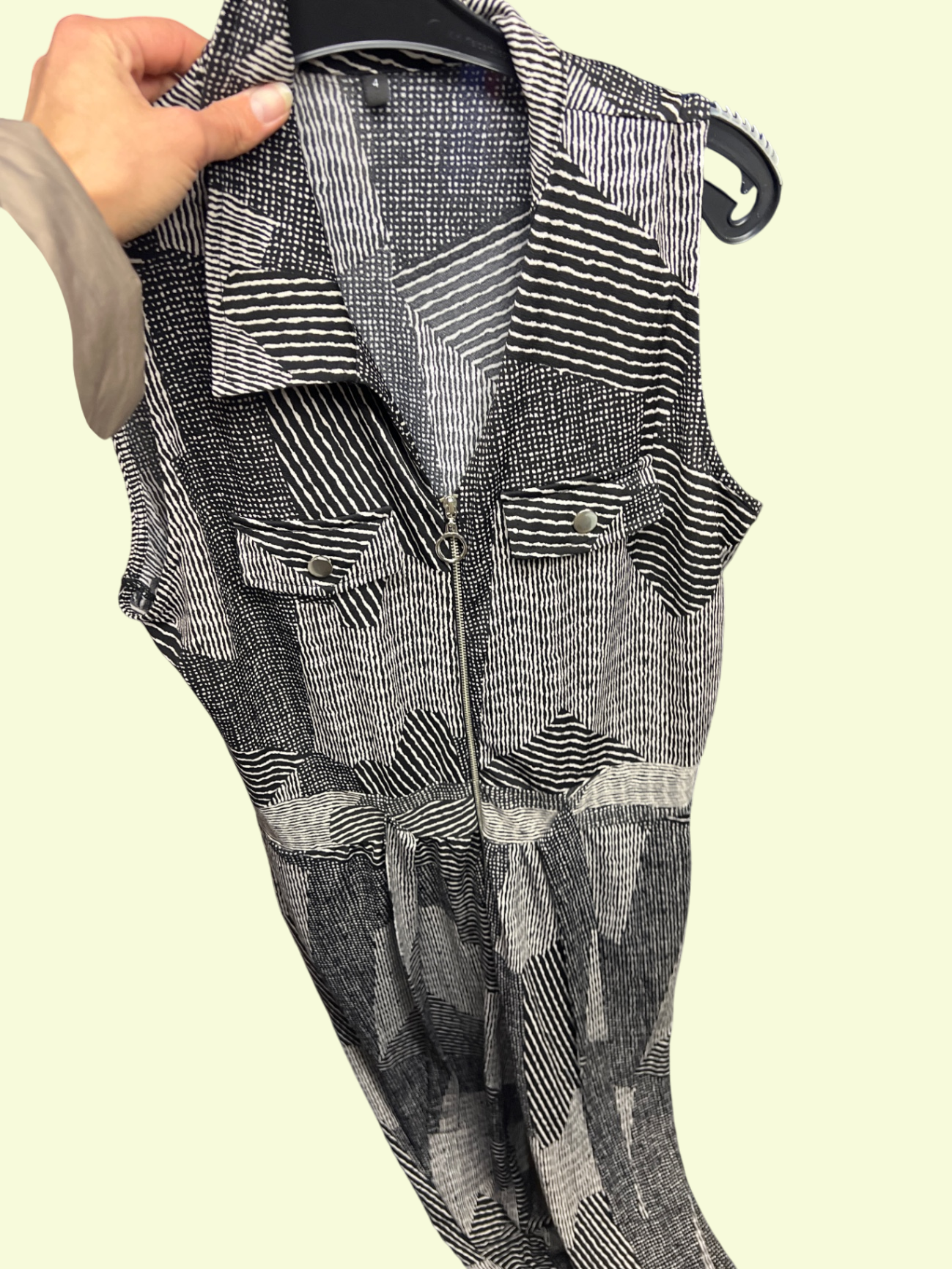 Jumpsuit Schwarz Weiß Gr.: L