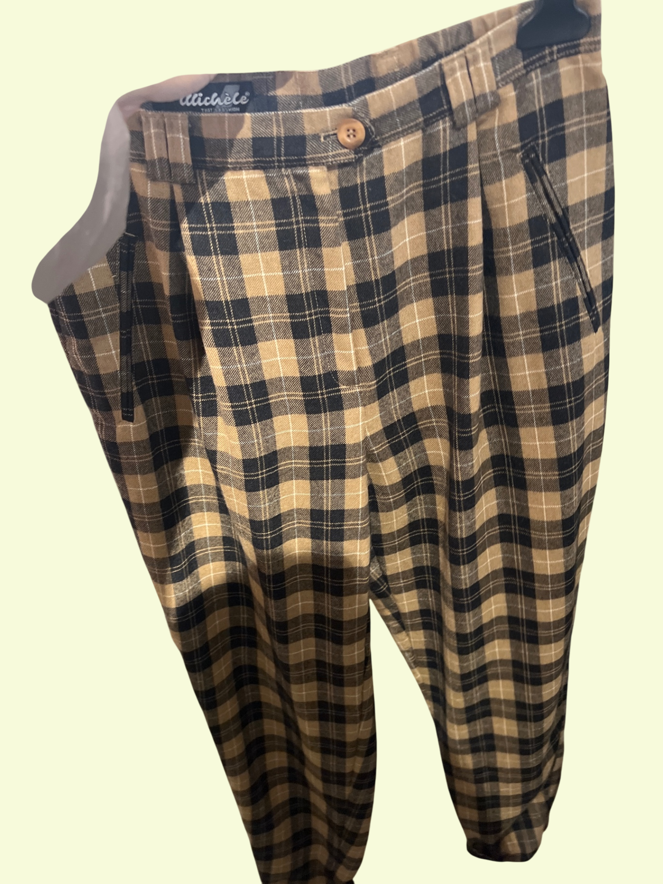 TRUE VINTAGE! Hose Braun und Schwarz kariert Gr.: L