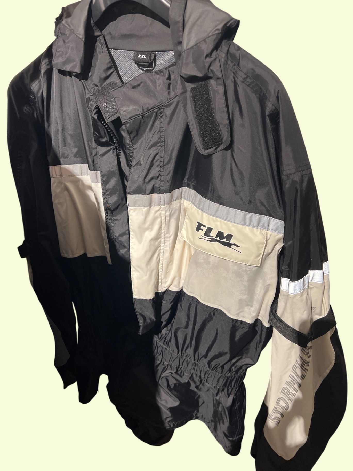 FLM Motorrad SET Jacke + Hose Schwarz Gr.: XXL