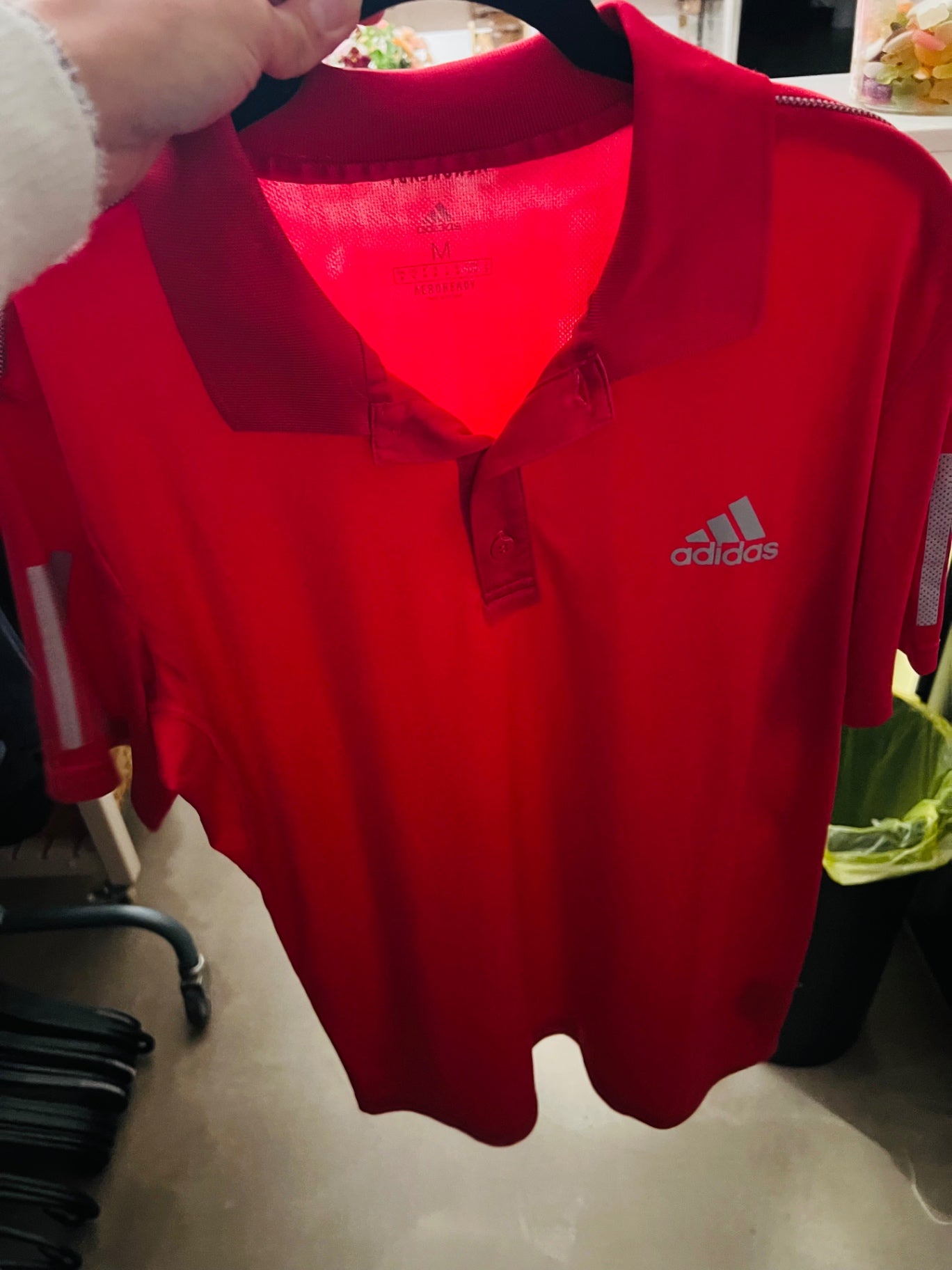 adidas Poloshirt Rot Gr.: M