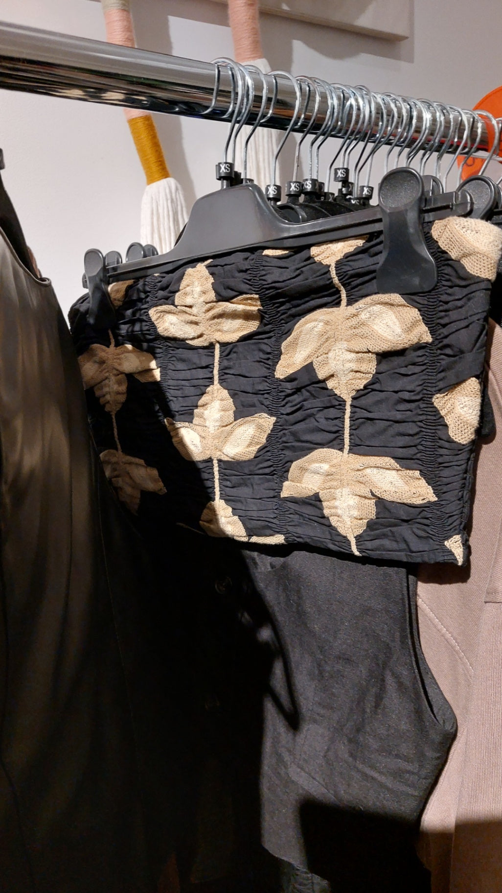 Top Beige/Schwarz Gr.: XS