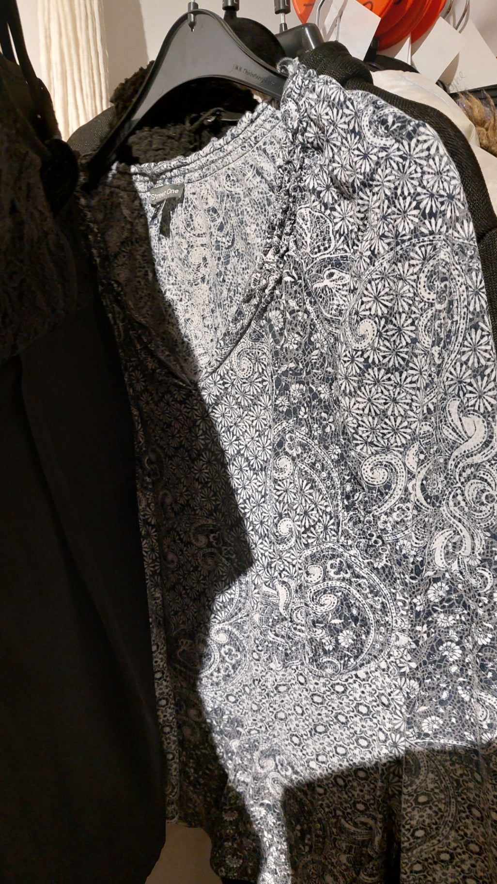 Street One Bluse Weiß und Blau Gr.: 40