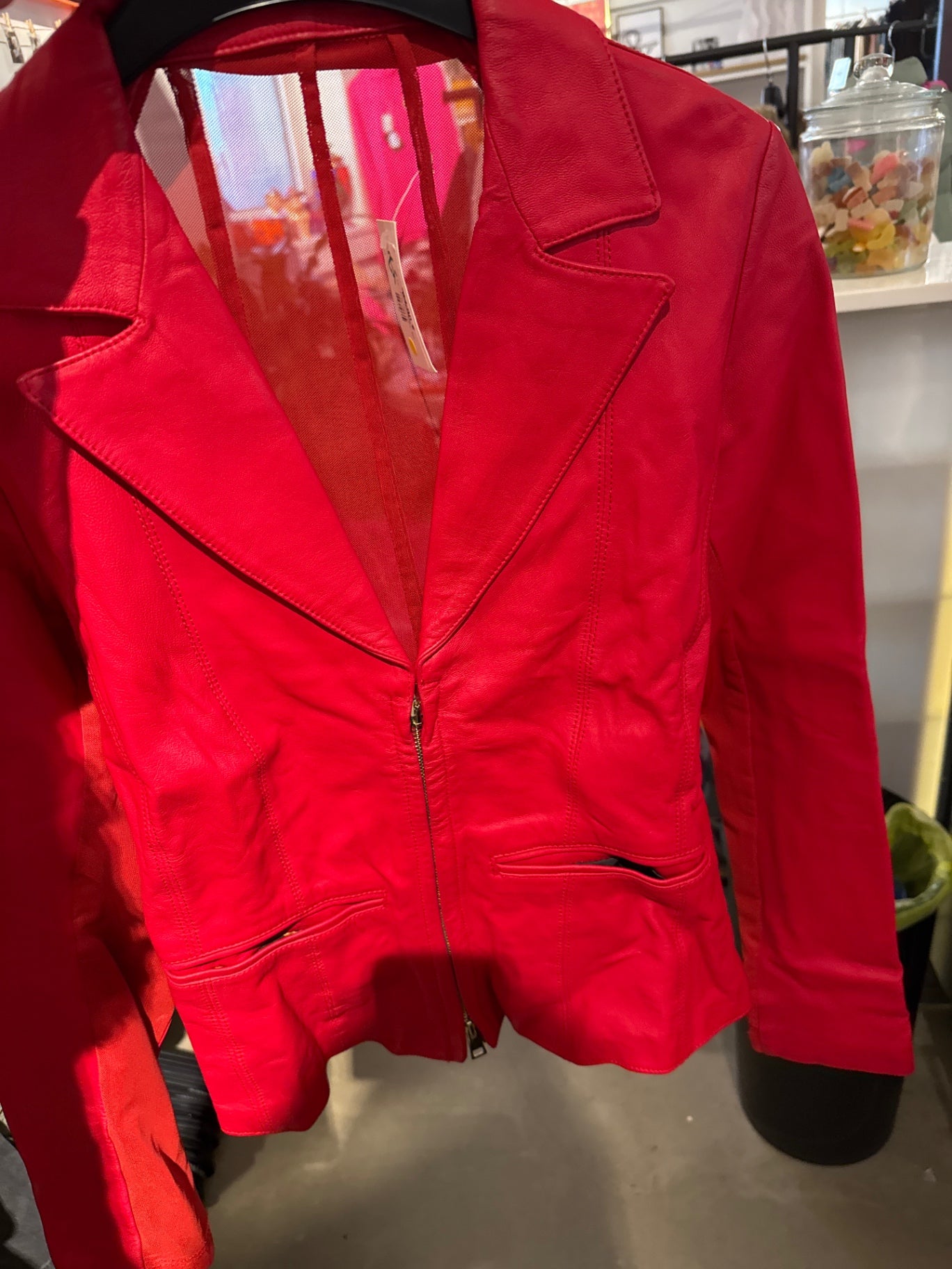 Vera Pelle Lederblazer Rot Gr.: L
