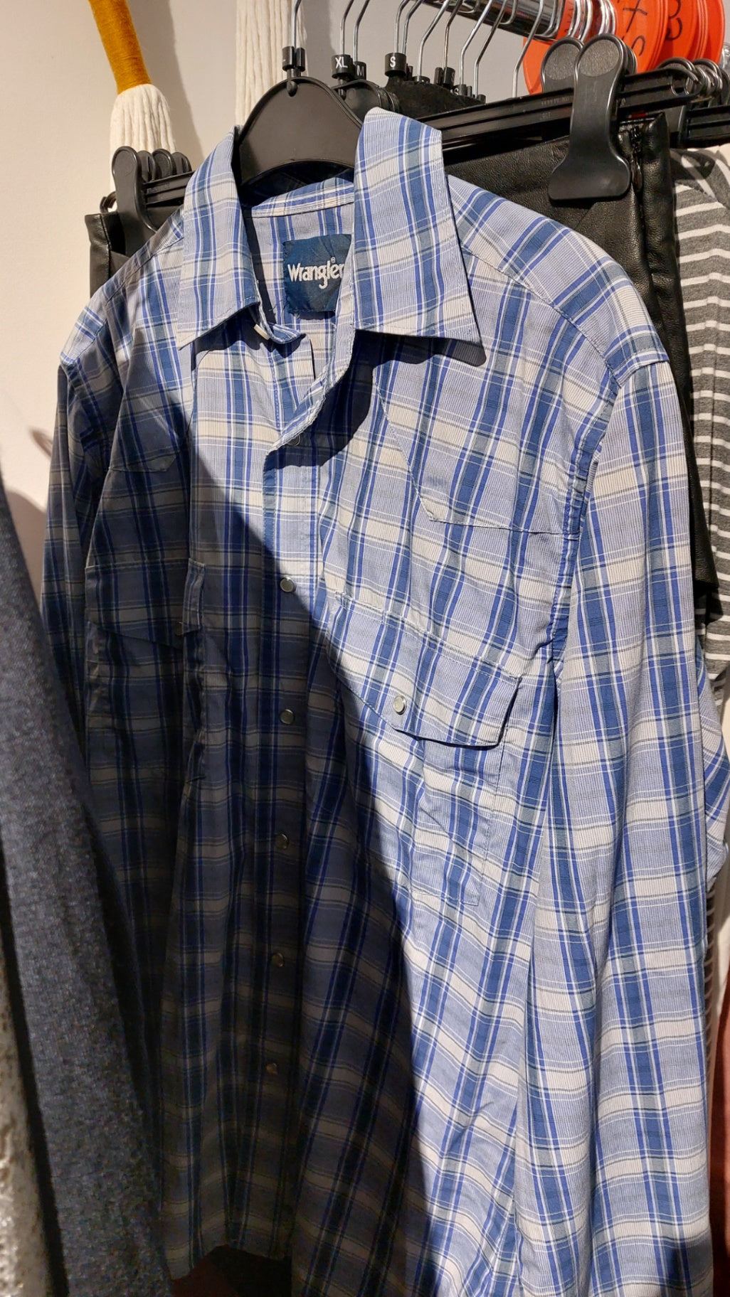 Wrangler Hemd Blau, Weiß Gr.: L