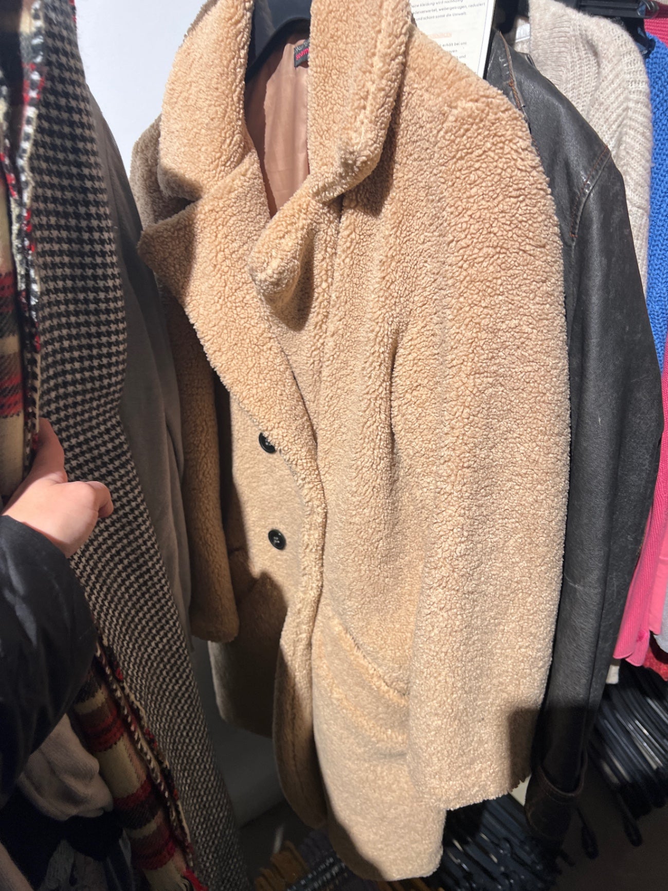 Scamm Teddy Jacke Beige Gr.: L