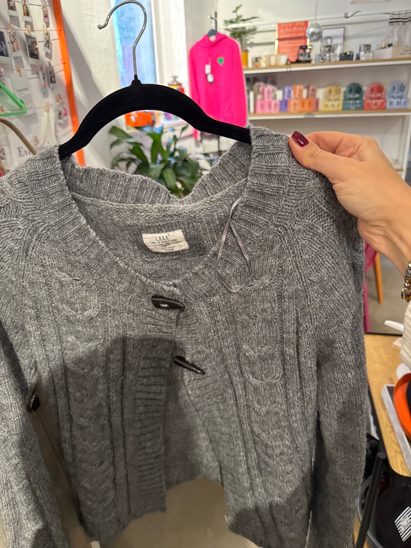 LOGG Cardigan Grau Gr.: S