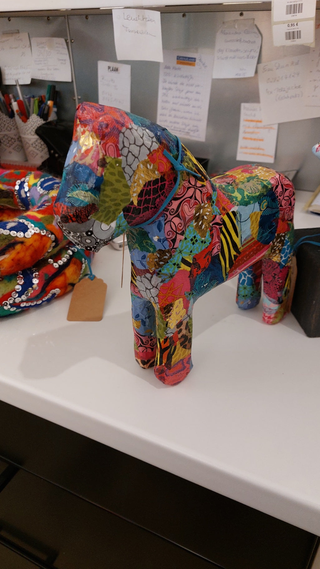 Phoenix Upcycling Dekofigur Pferd Bunt