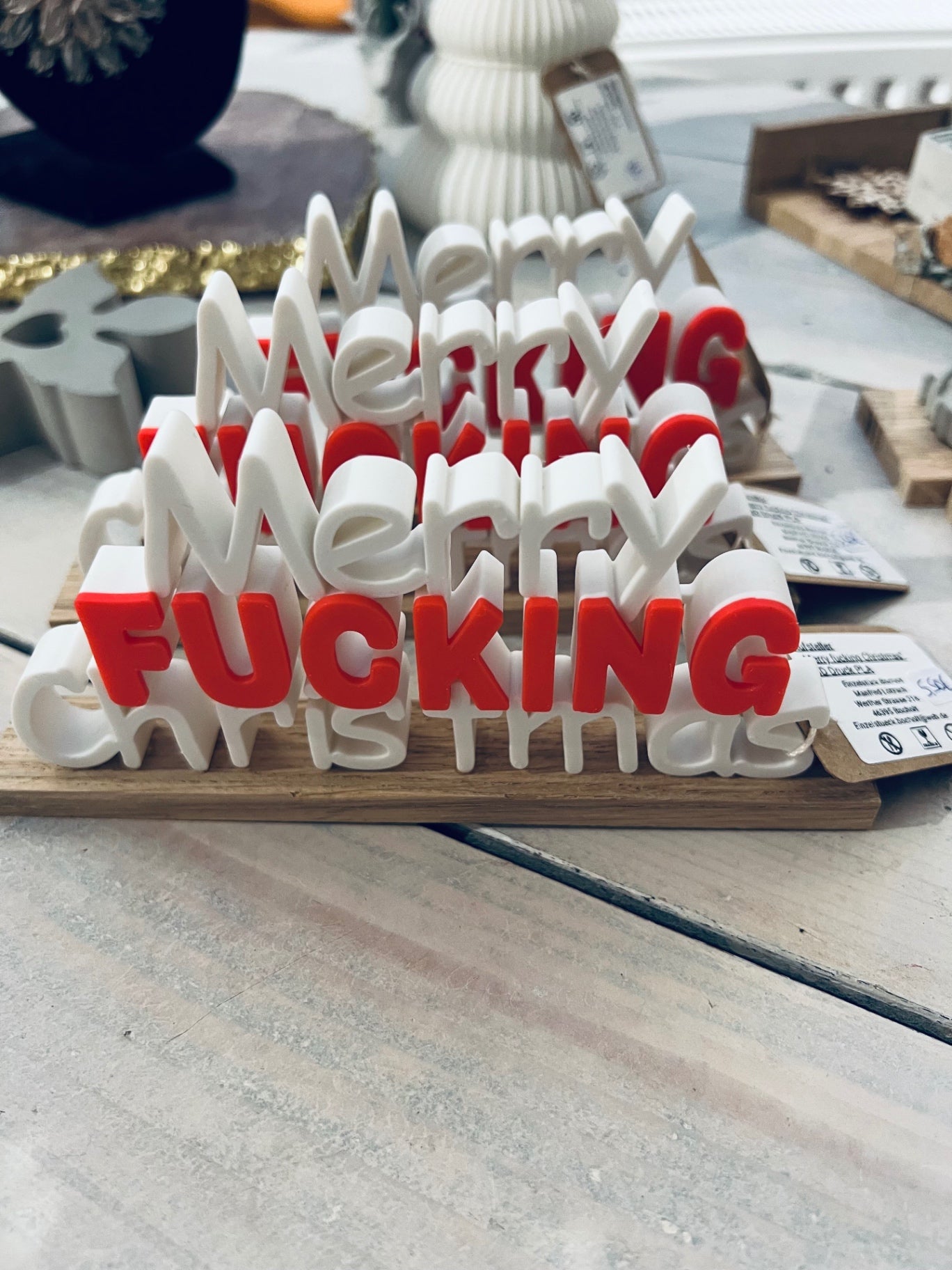 EINZELSTÜCK „Merry fucking Christmas“ 3D