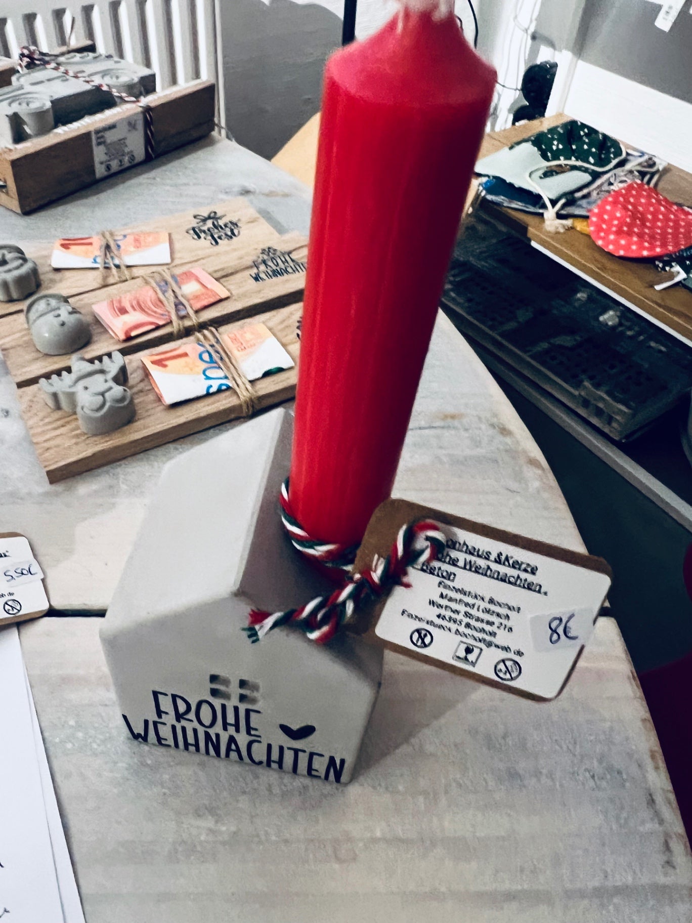 EINZELSTÜCK Beton Haus + Kerze
