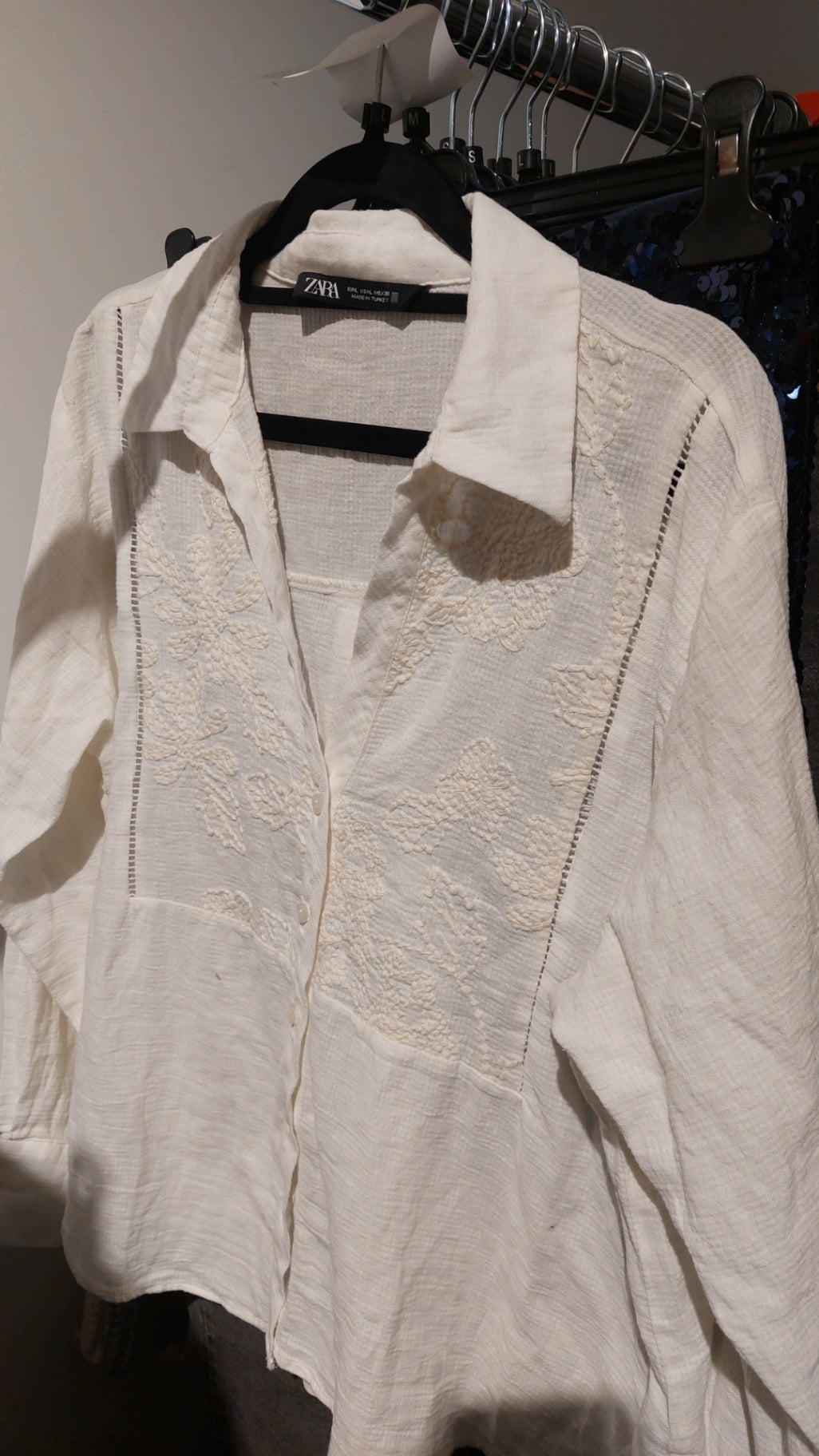 Zara Bluse Creme Gr.: L