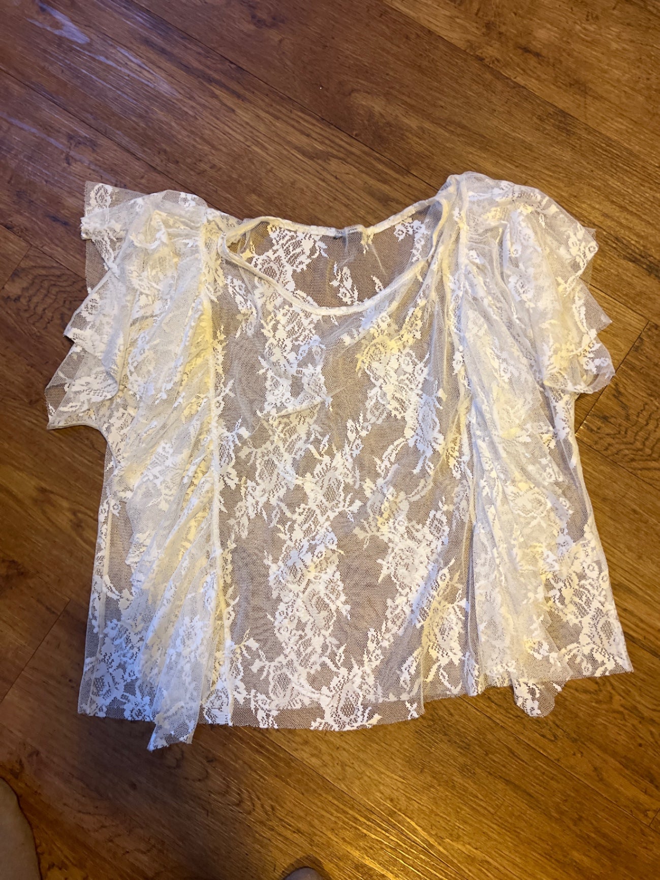 Lindex Netzoberteil Weiß Gr.: M